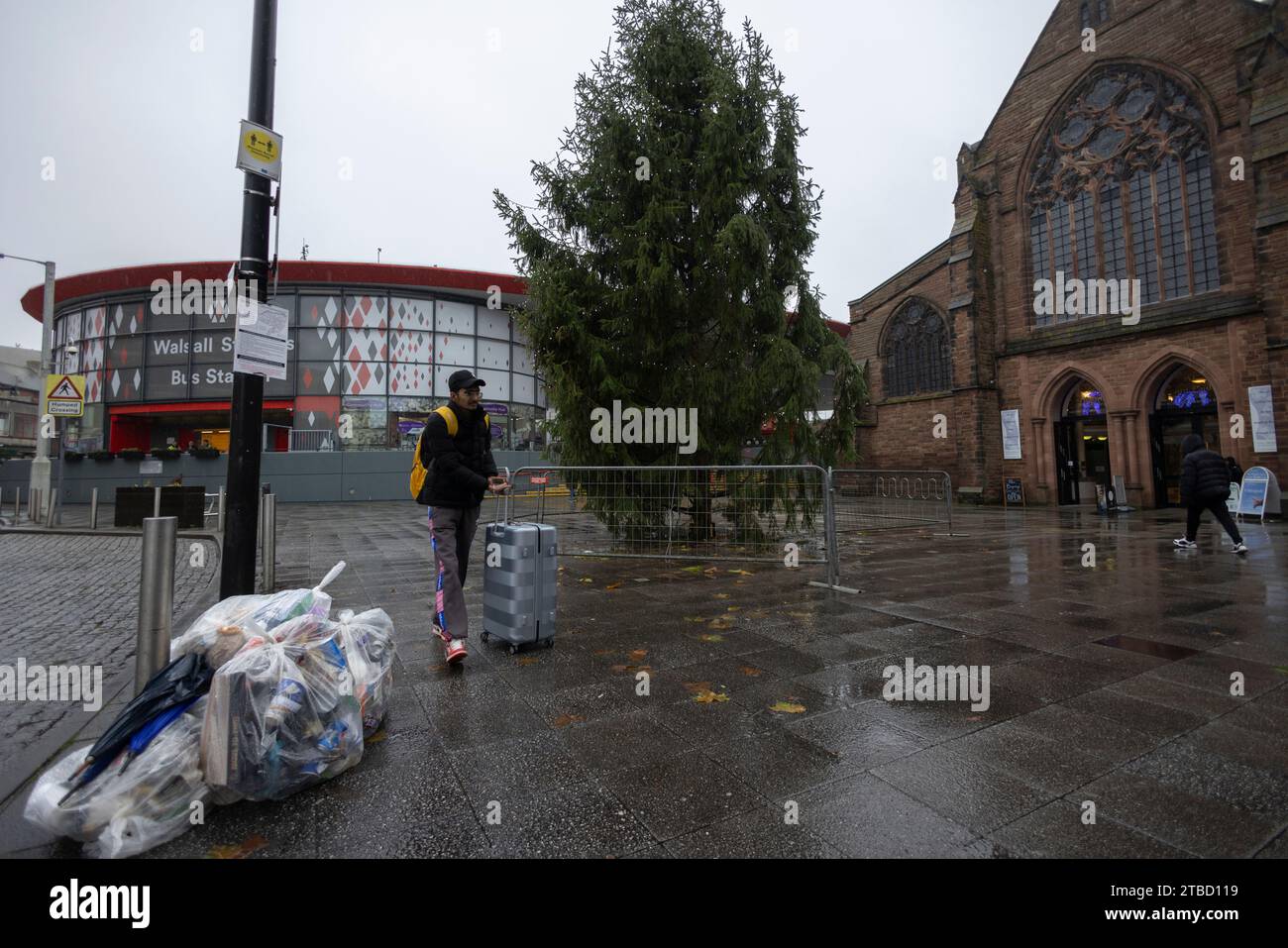 Walsall è stato votato per avere uno dei peggiori spettacoli natalizi nel Regno Unito durante le festività natalizie, tra cui un albero spogliato a causa della povertà, Regno Unito Foto Stock