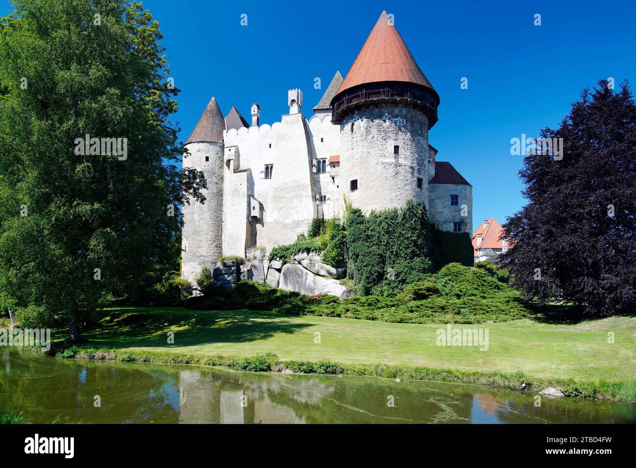 Cortile interno, castello Heidenreichstein, von Kinsky, bassa Austria, Austria Foto Stock