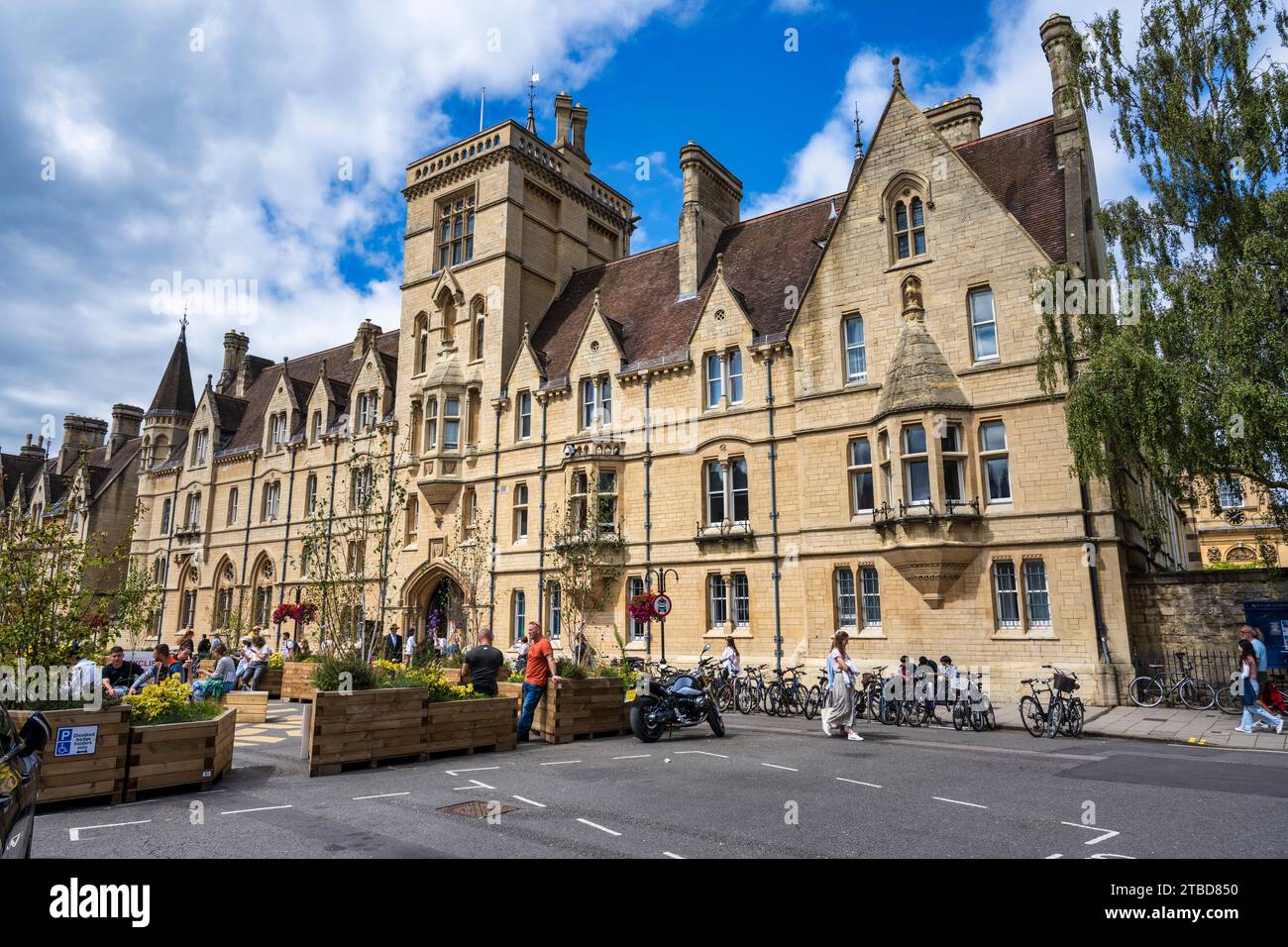 Balliol College, Università di Oxford, in Broad Street a Oxford City Centre, Oxfordshire, Inghilterra, Regno Unito Foto Stock