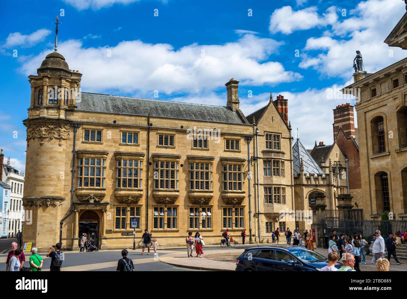 Oxford Martin School, Università di Oxford, in Catte Street a Oxford City Centre, Oxfordshire, Inghilterra, Regno Unito Foto Stock