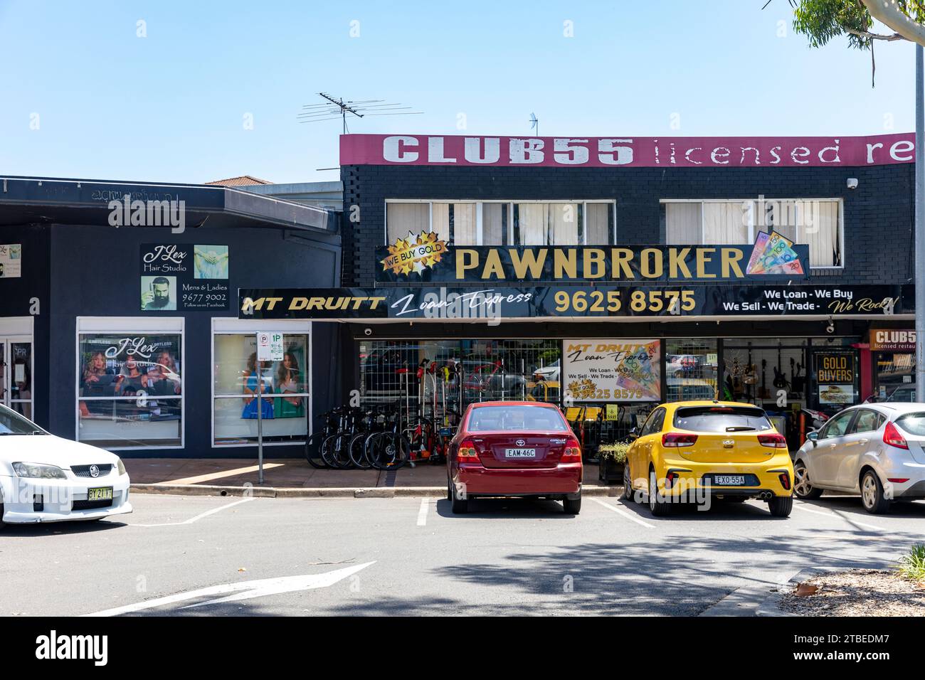 Negozio di pewnbroker australiano a Mt Druitt, nella parte occidentale di Sydney, Australia Foto Stock
