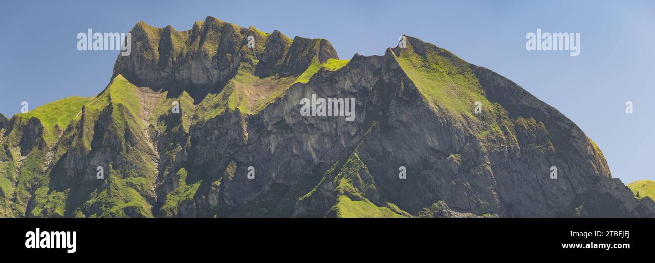 Schneck, 2268m anni, e Himmelhorn, 2111m anni, con il Rädlergrat, Thumb Group, Allgäu Alps, Allgäu, Baviera, Germania, Europa Foto Stock