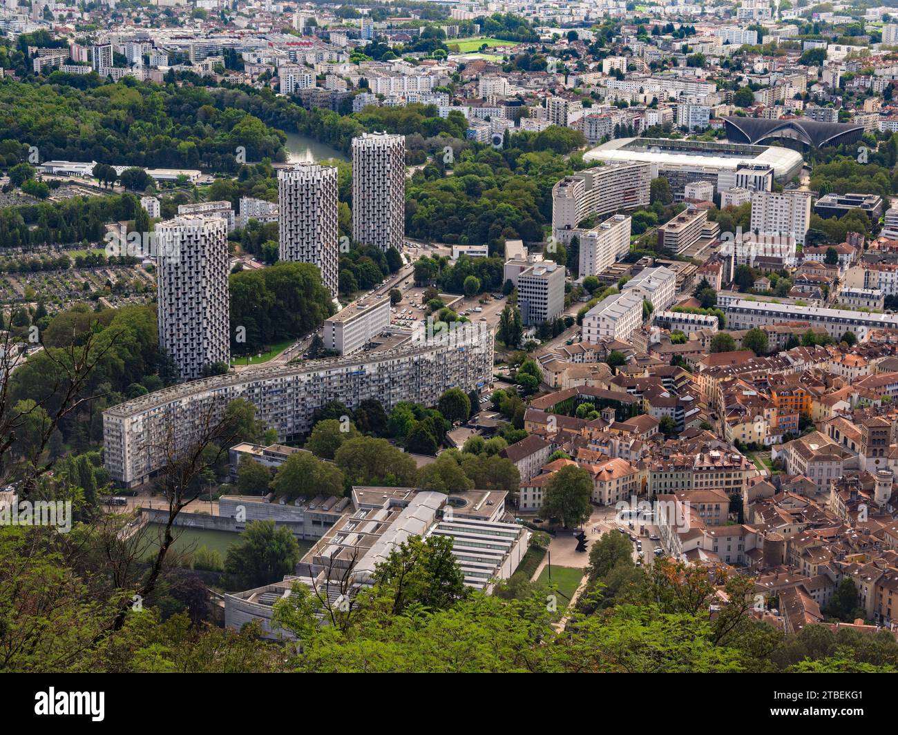 Grenoble è il capoluogo del dipartimento francese di Isere e Dauphine nella regione dell'Alvernia-Rodano-Alpes Foto Stock