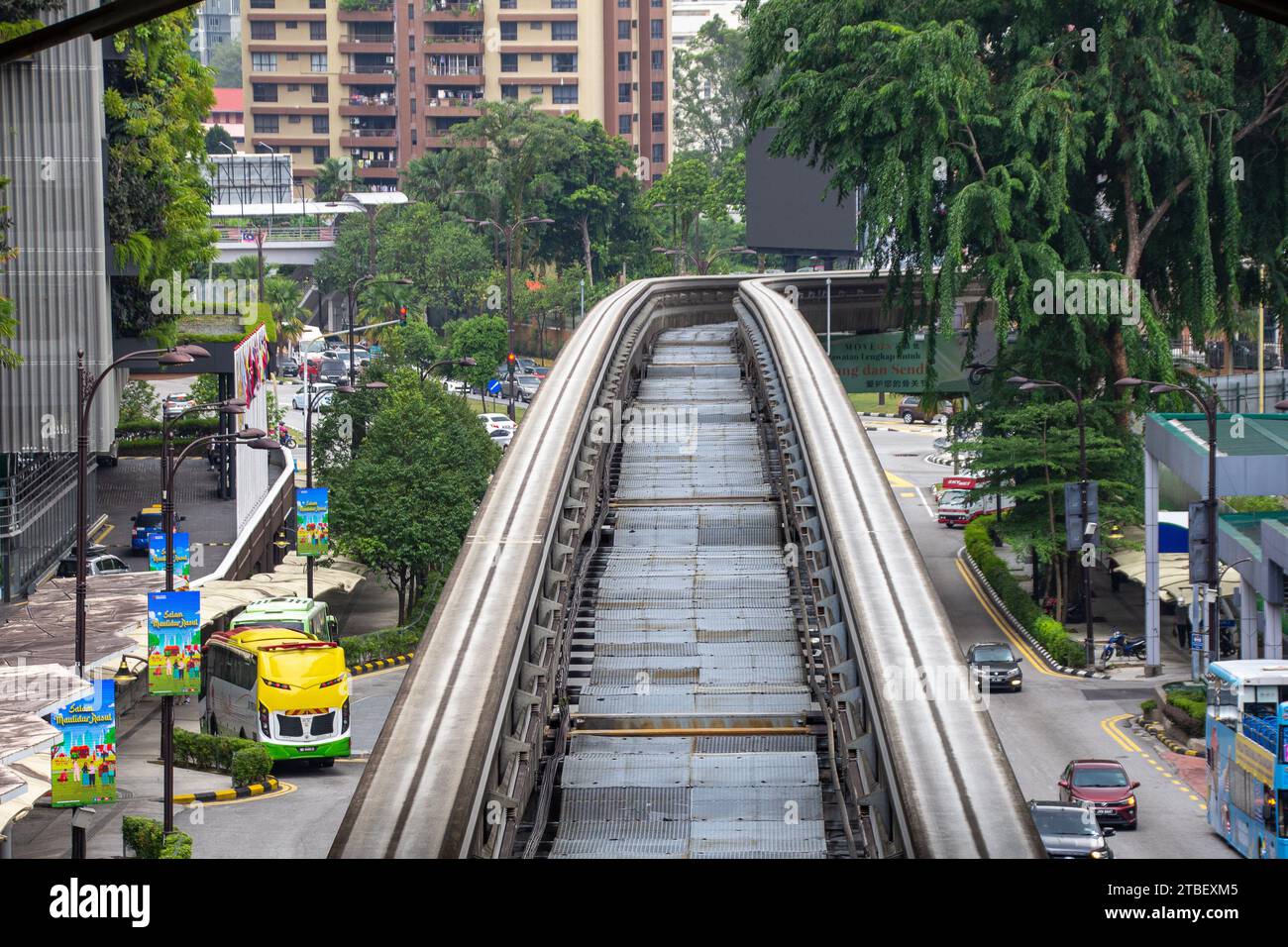 Linea monorotaia a Kuala Lumpur, Malesia Foto Stock