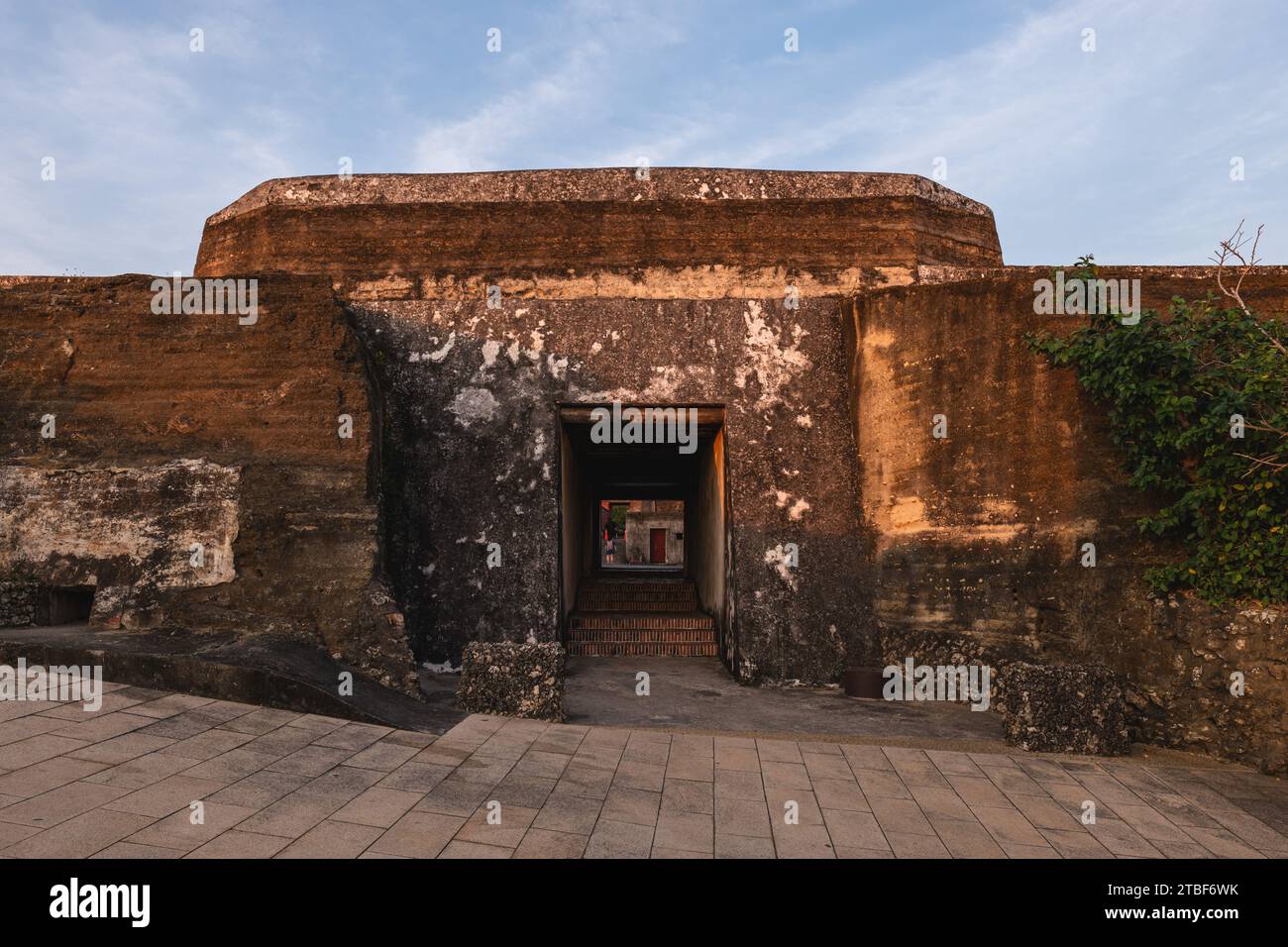 Il forte di Cihou o Cihou Battery, uno storico forte di Cijin, Kaohsiung, Taiwan Foto Stock