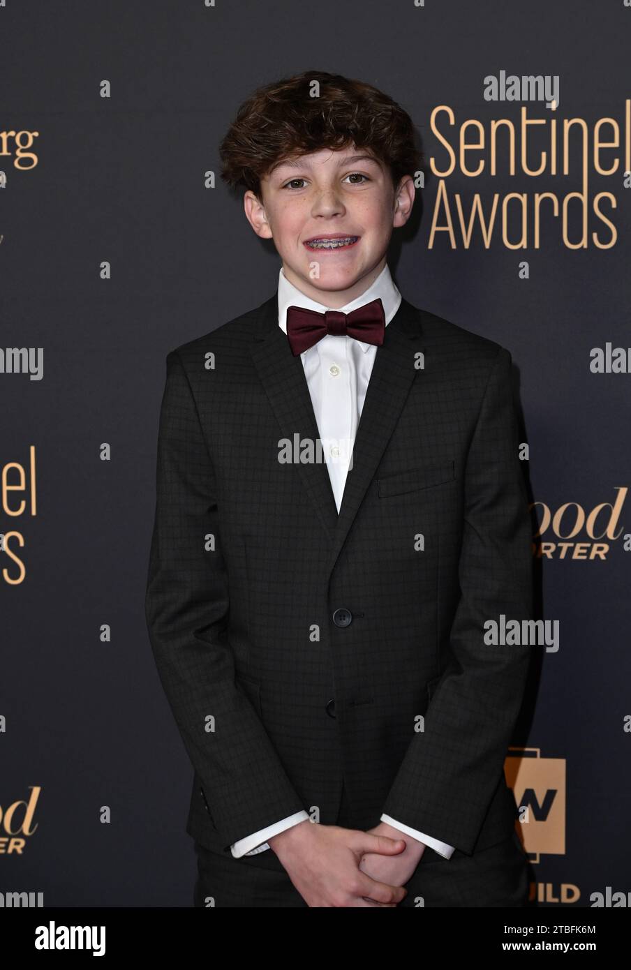 Los Angeles, USA. 6 dicembre 2023. LOS ANGELES, USA. 6 dicembre 2023: Logan Marmino ai Sentinel Awards 2023 al Writers Guild Theatre Picture Credit: Paul Smith/Alamy Live News Foto Stock