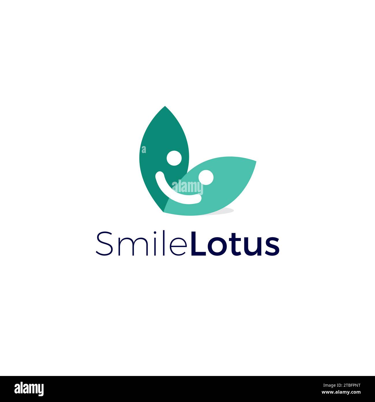 Logo Smile Lotus semplice. Logo Flower Lotus Illustrazione Vettoriale