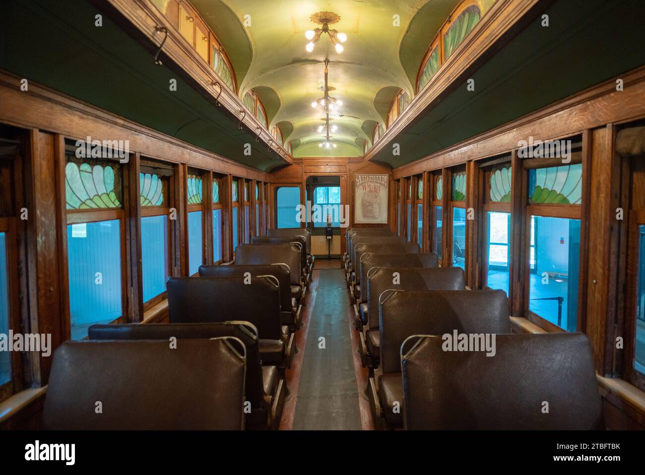 Treni storici al Carillon Historical Park, museo di Dayton, Ohio, USA Foto Stock