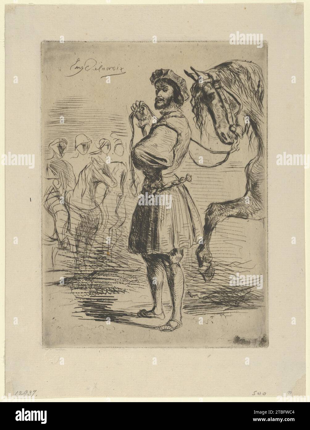 Un nobile del tempo di Francesco i 1927 di Eugene Delacroix Foto Stock