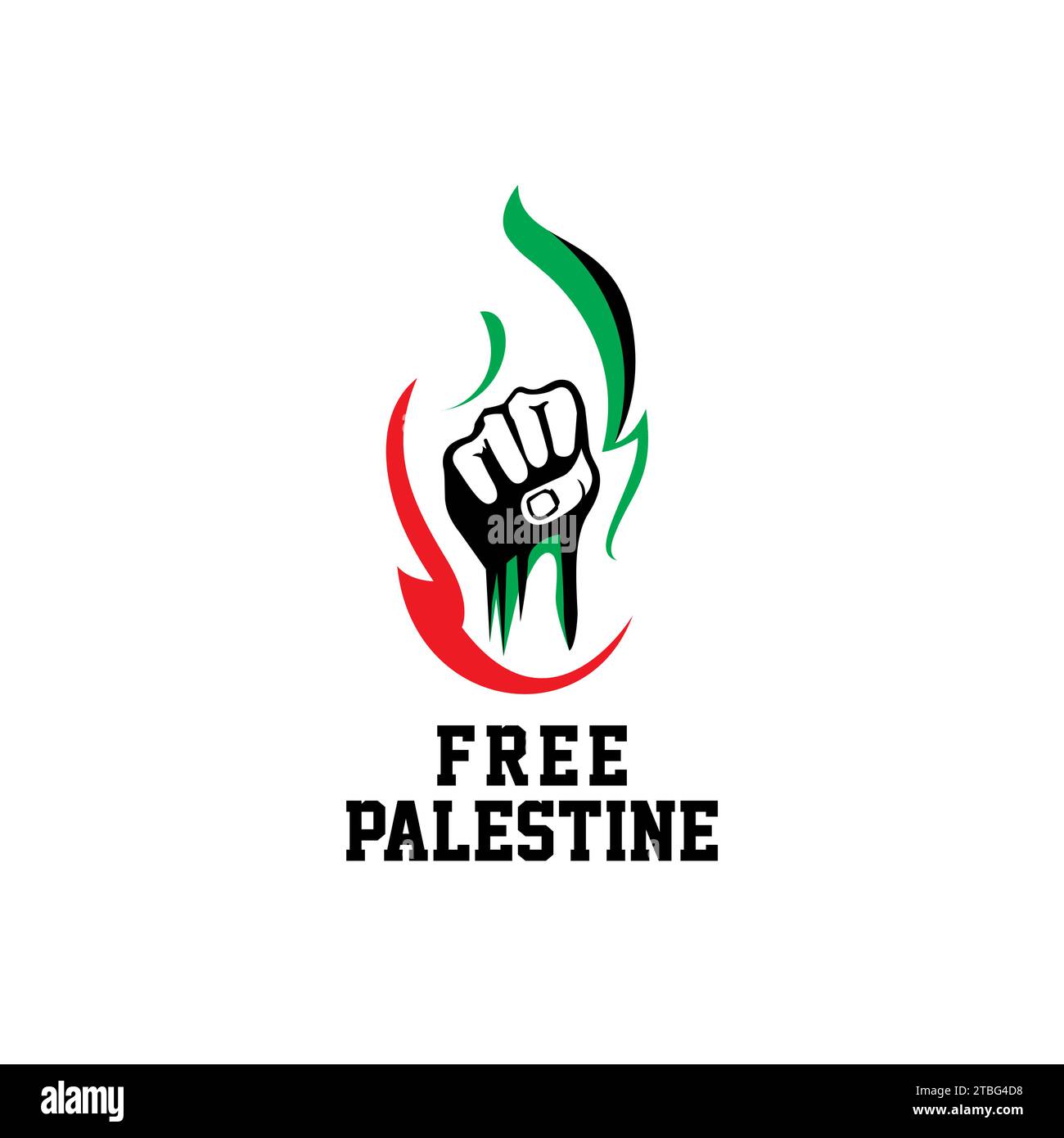 Free Palestine design semplice e robusto Illustrazione Vettoriale