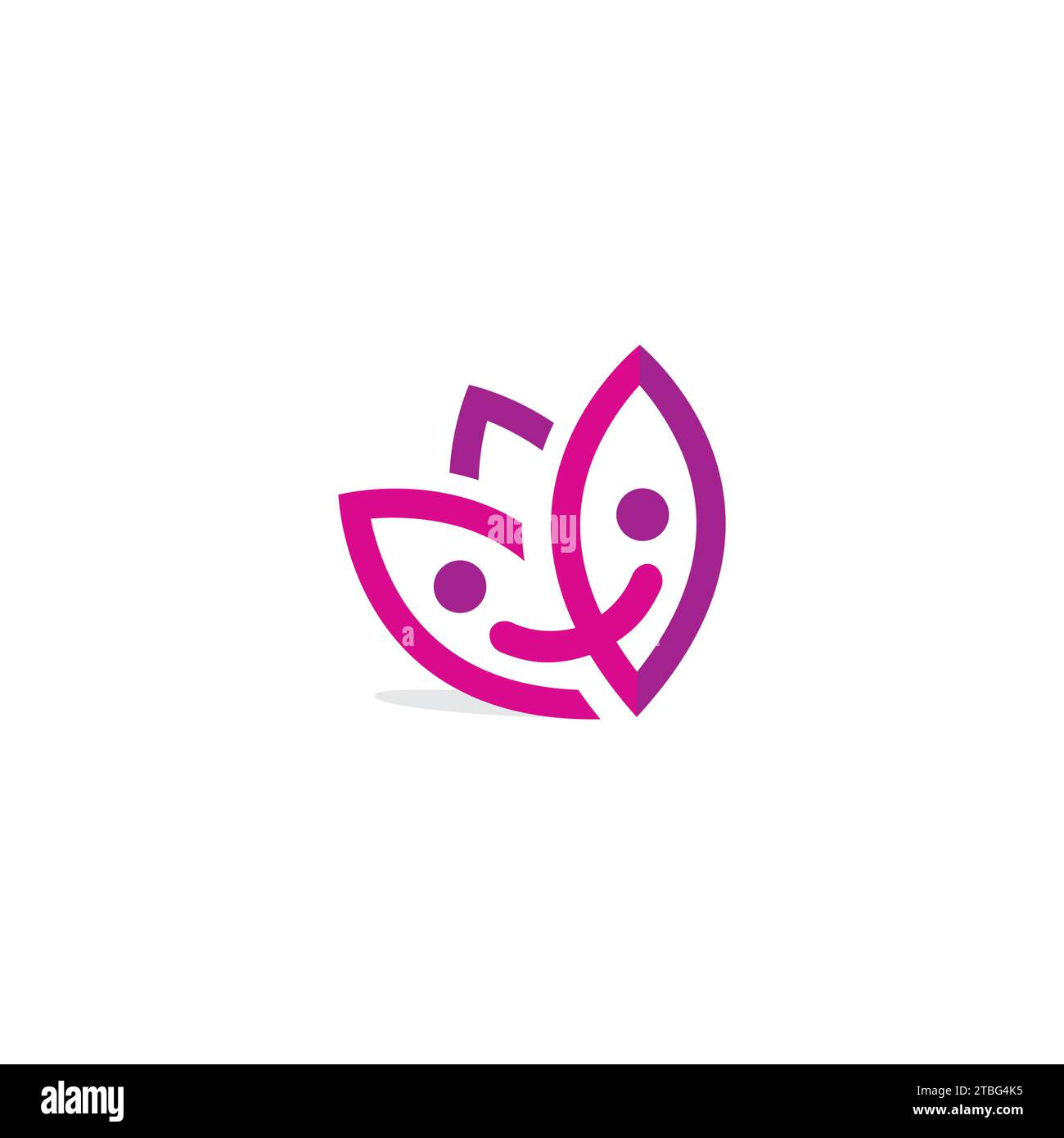 Logo Lotus Smile. Logo Lotus Flower Illustrazione Vettoriale