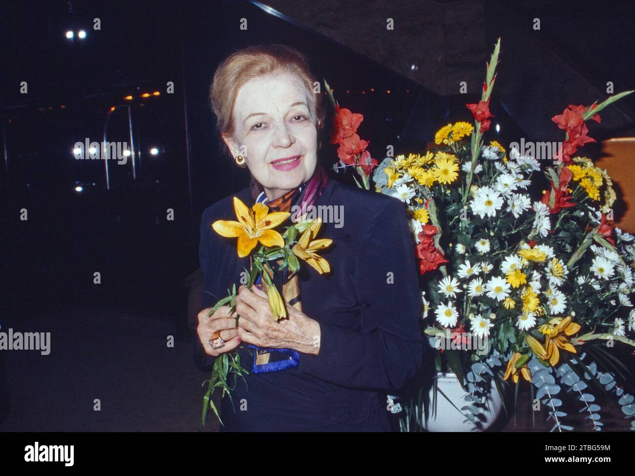 Marta Eggerth, alias Martha Eggerth-Kiepura, Österreichische-ungarische-amerikanische Filmschauspielerin, Operettensängerin, Sopranistin, bei einem Besuch in Deutschland, circa 1986 Foto Stock