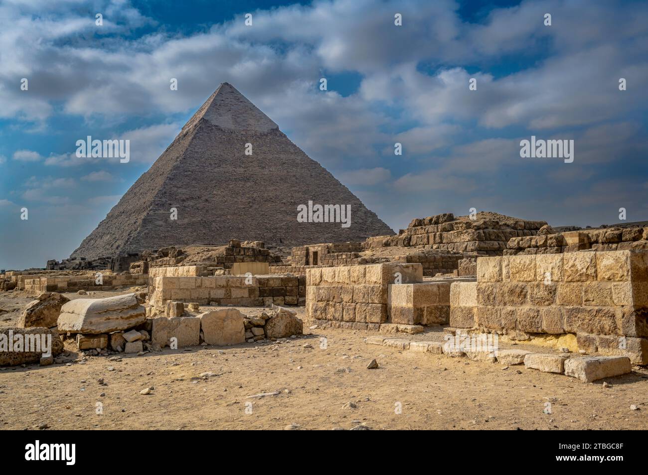 Piramide di Khafre o di Chefren, Giza, Egitto Foto Stock