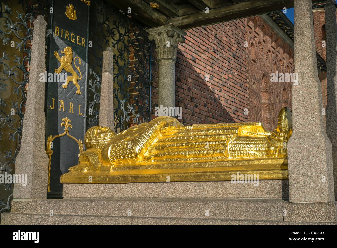 Prendi Birger Jarl am Rathaus Stockholms Stadshus, Stoccolma, Schweden Foto Stock