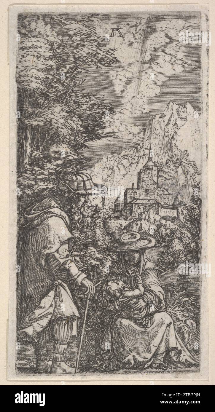 Il resto sulla fuga in Egitto 1917 di Albrecht Altdorfer Foto Stock