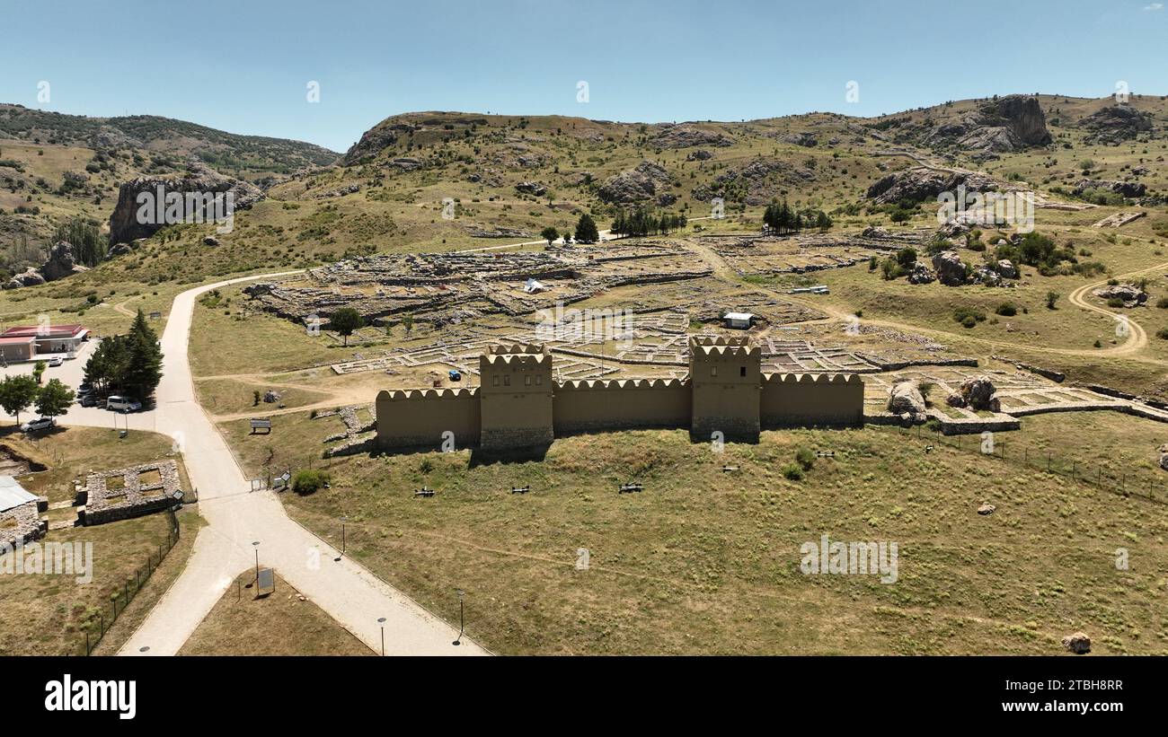 L'antica città di Hattusa si trova nel quartiere Bogazkale di Corum. La città è la capitale dello stato ittita. Foto Stock