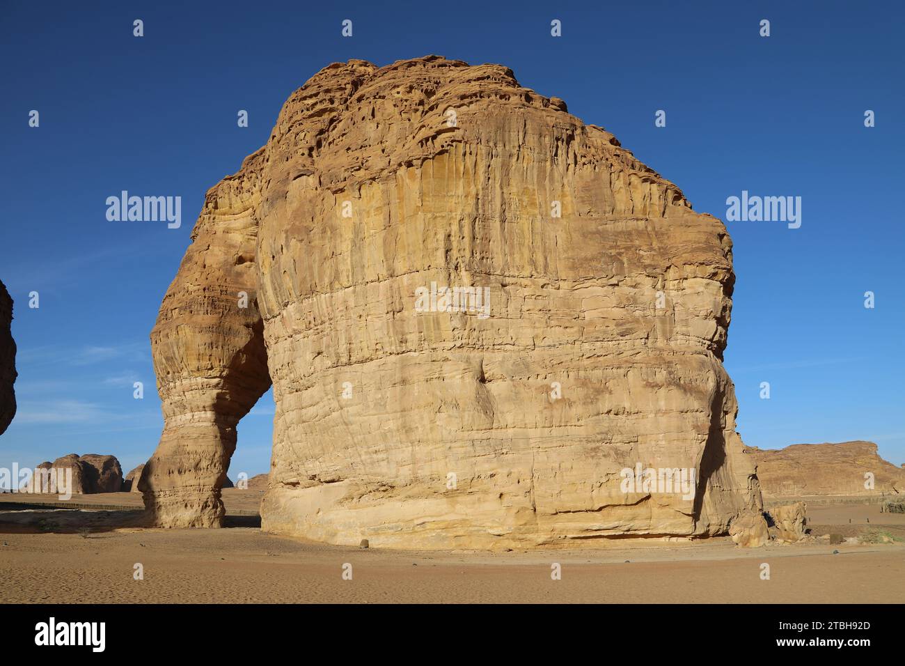 Elephant Rock nel deserto dell'Arabia Saudita Foto Stock