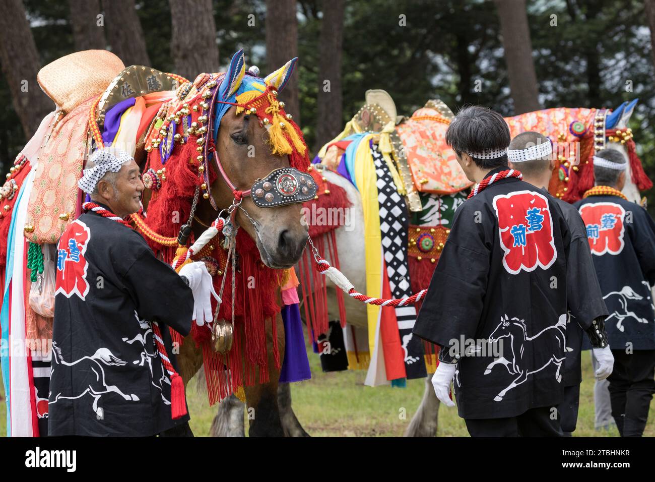 Chagu Chagu Umakko Horse Festival Prefettura di iwate Giappone Foto Stock