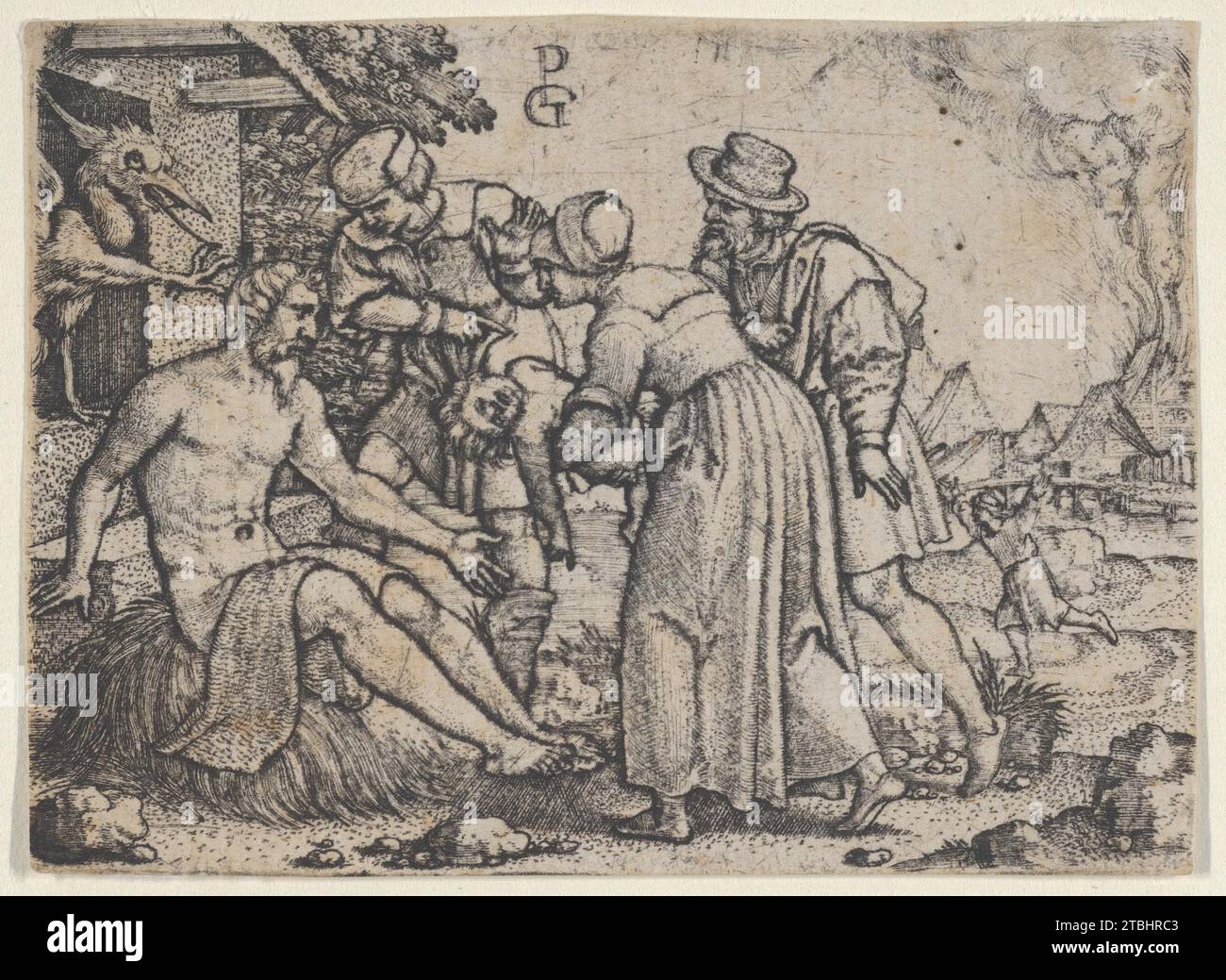 La persecuzione di Giobbe 1949 di Georg Pencz Foto Stock