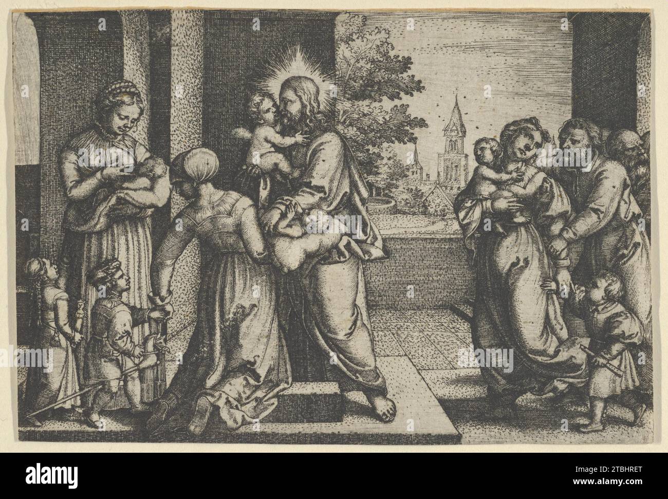 Cristo e i bambini 1941 di Georg Pencz Foto Stock