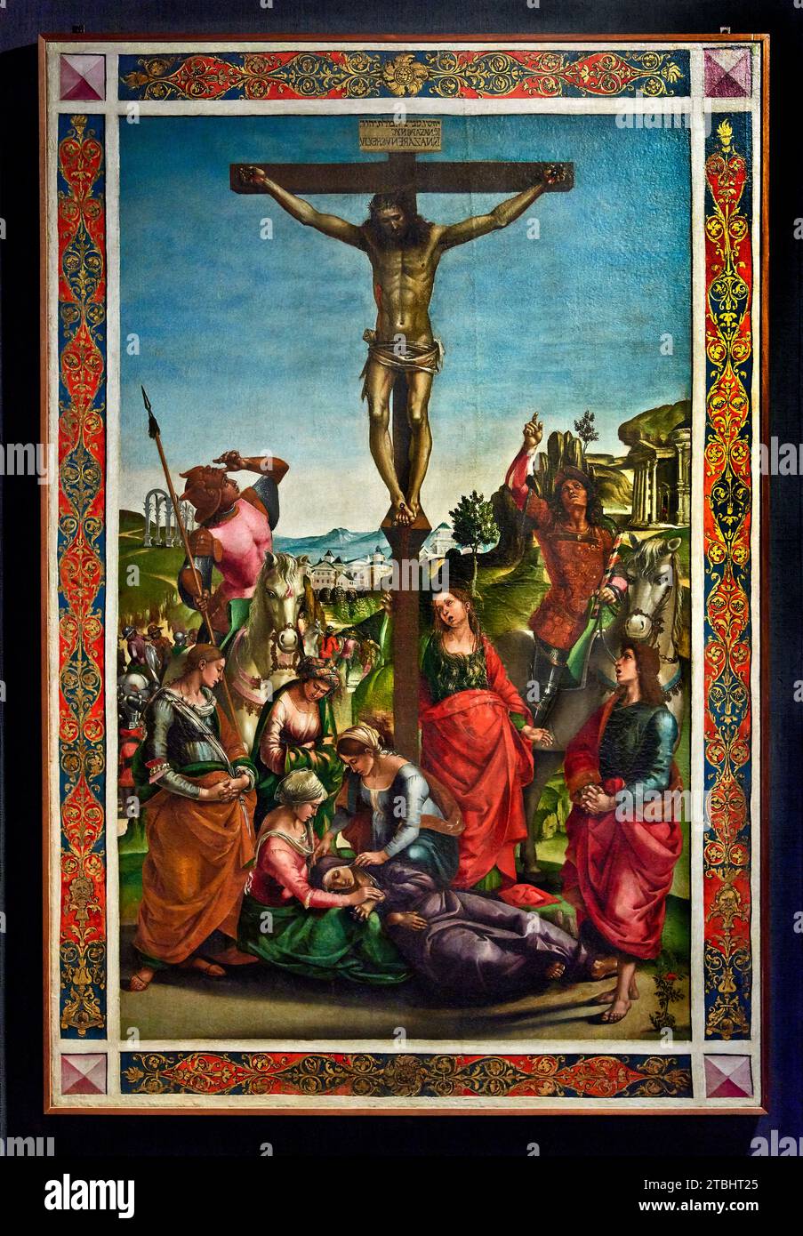 Crocefissione - tempera e olio su tela - Luca Signorelli - 1494 - Urbino, Galleria Nazionale delle Marche Foto Stock