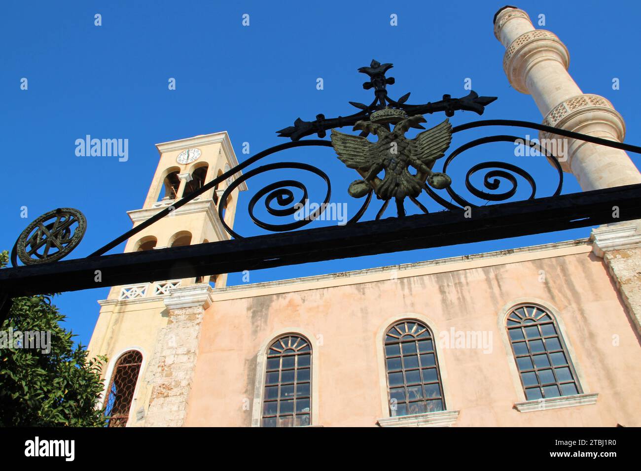 chiesa ortodossa (agios nikolaos) a chania a creta in grecia Foto Stock
