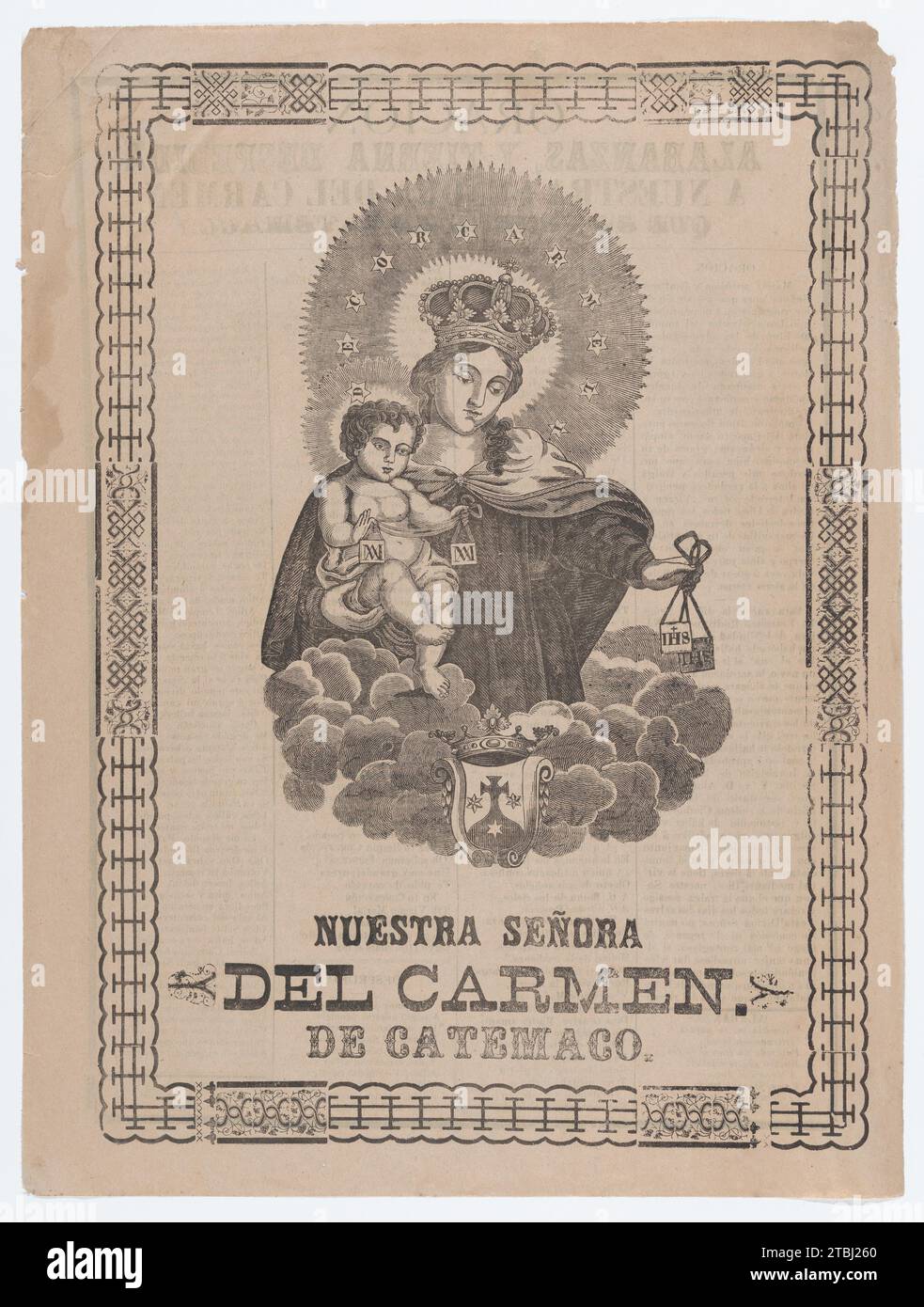 Nostra Signora di Catemaco che tiene il Cristo bambino 1946 di Antonio Vanegas Arroyo Foto Stock