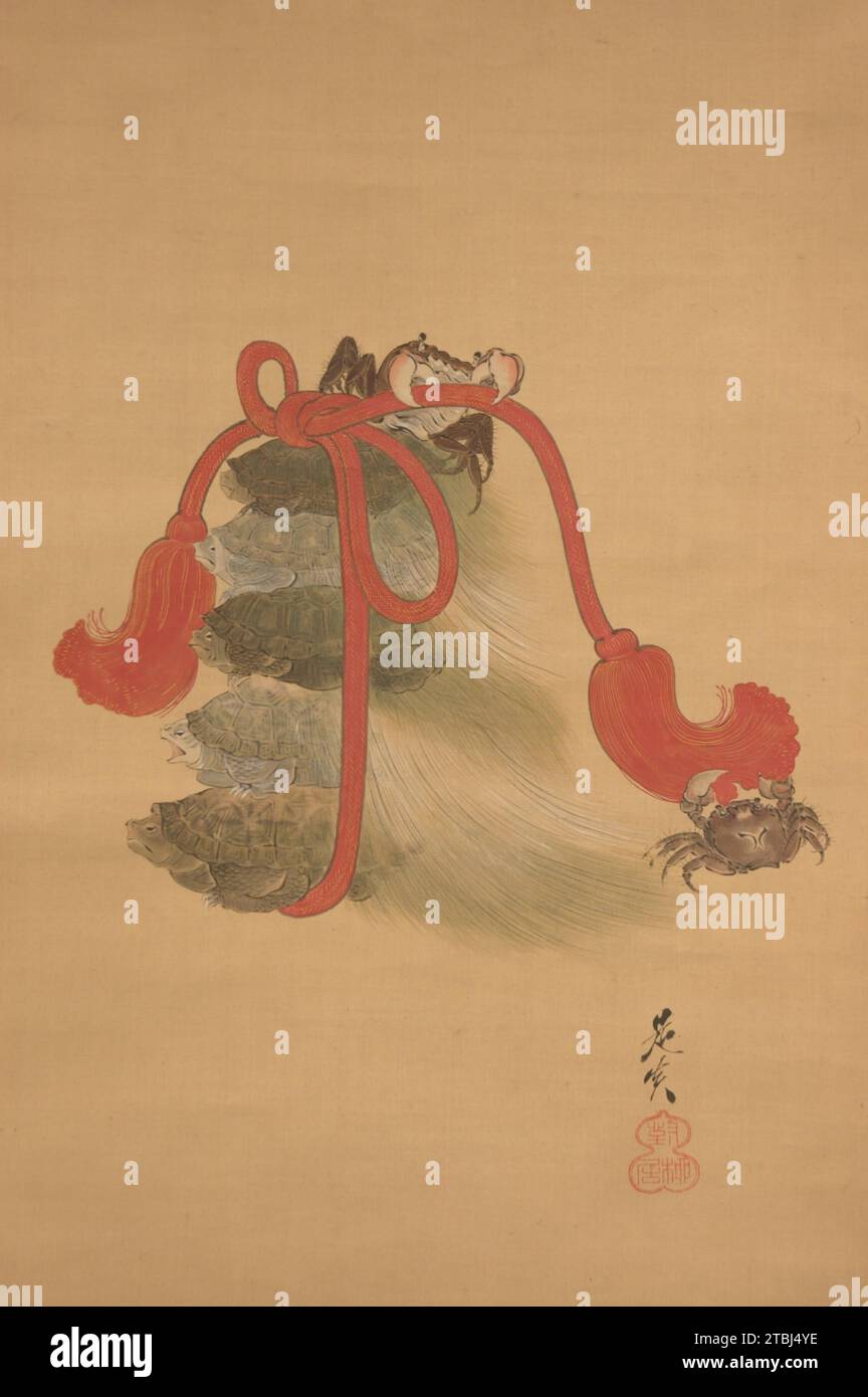 Tartarughe e granchi 1951 di Shibata Zeshin Foto Stock
