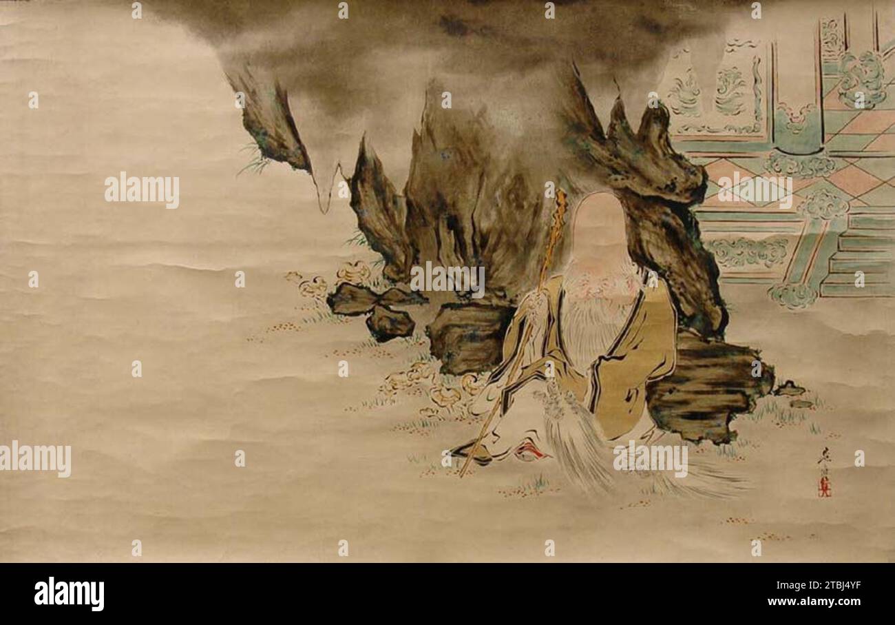 Jurojin 1951 di Shibata Zeshin Foto Stock