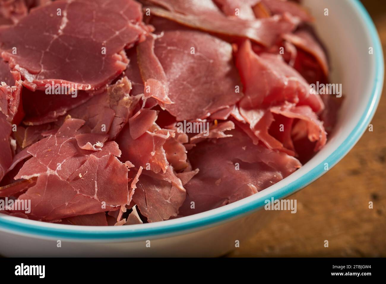 Carne secca e salata. Artigiano prodotto a Lancaster, Pennsylvania, USA Foto Stock