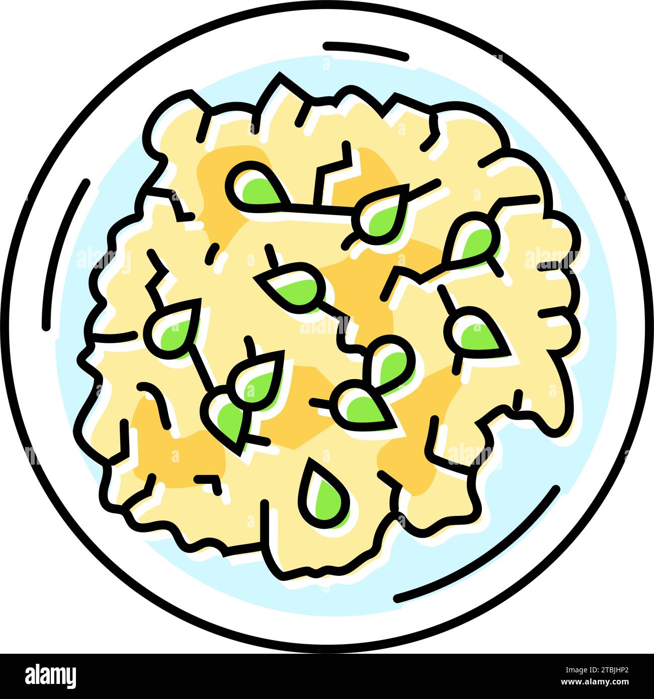 icona del colore dell'insalata di uova illustrazione vettoriale Illustrazione Vettoriale