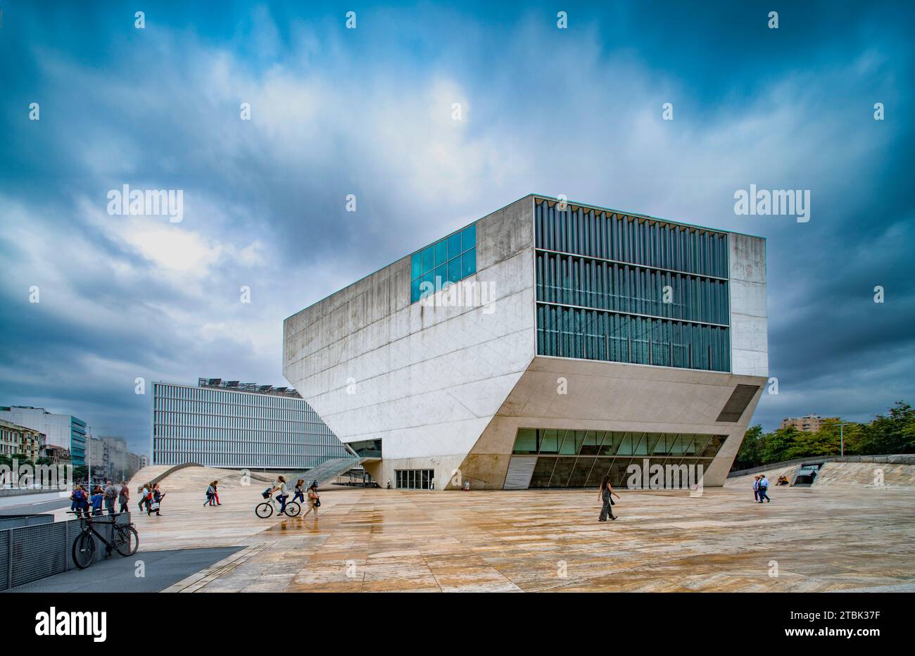 REM Koolhaas Casa da musica, sala concerti, Porto, Portogallo Foto Stock