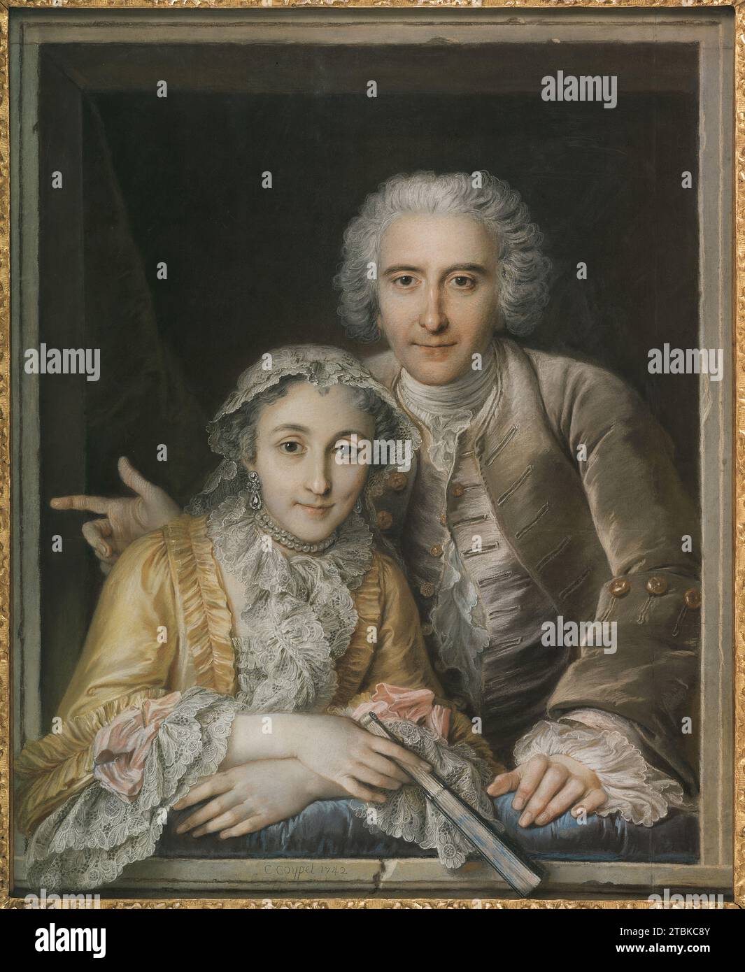 Ritratto di Philippe Coypel e di sua moglie Marie-Catherine Botet, 1742. Foto Stock