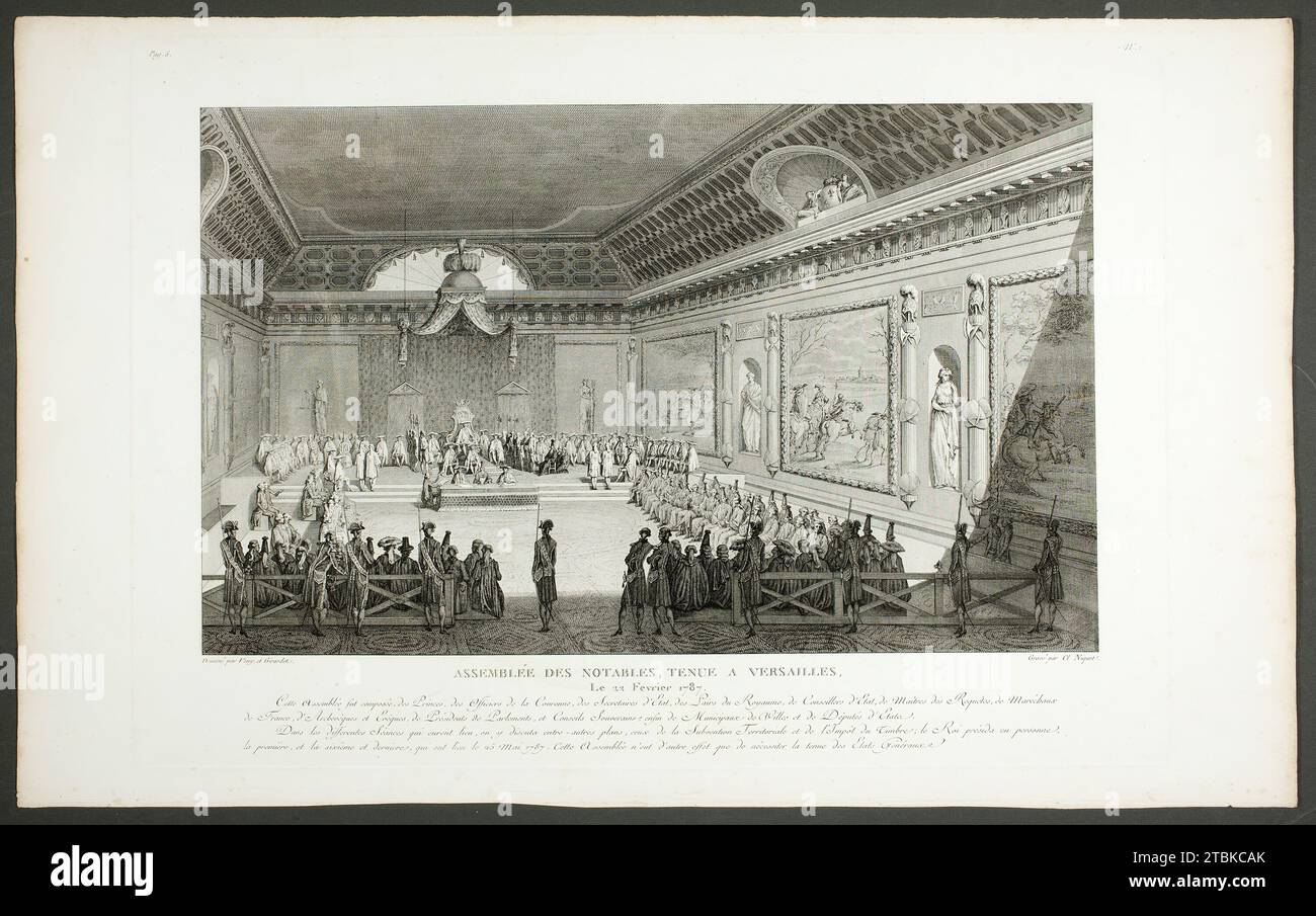 Assemblea di persone notevoli, tenutasi a Versailles, 1798-1804. Foto Stock