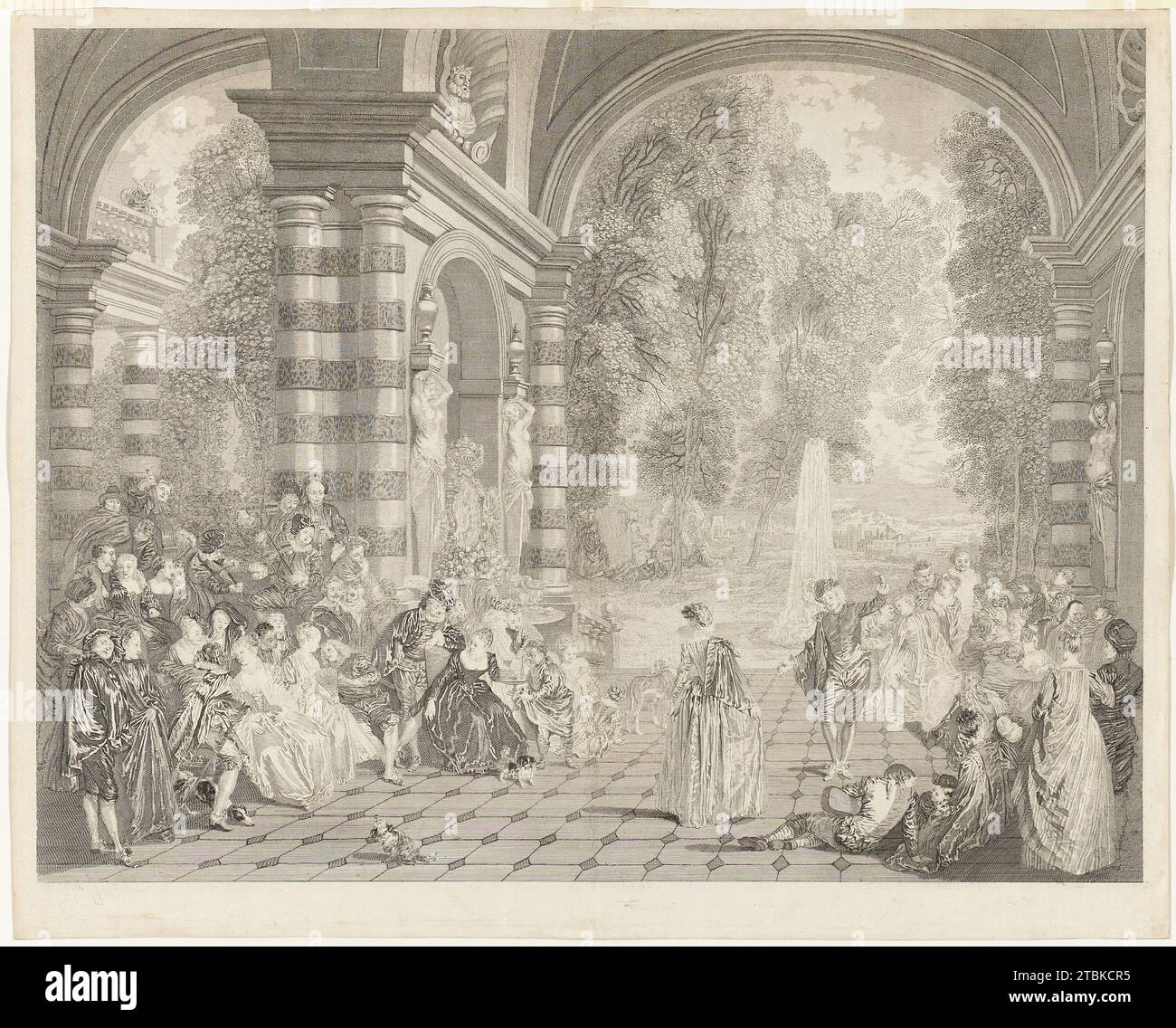 I piaceri del ballo, 1730. Foto Stock