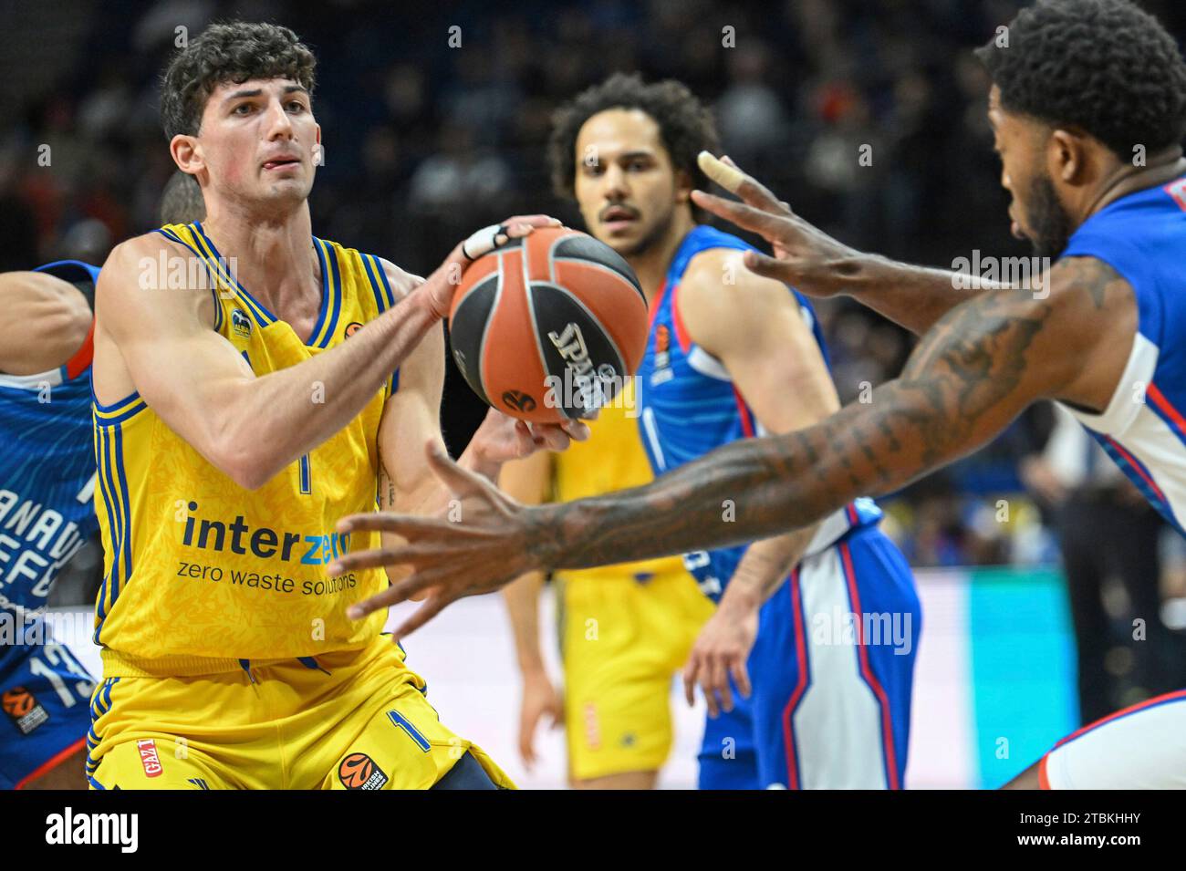 Berlino, Deutschland 07. Dicembre 2023: Basket EuroLeague - 2023/2024 - Alba Berlin vs. Anadolu Efes Istanbul IM Bild: Gabriele Procida (Alba Berlin) Foto Stock