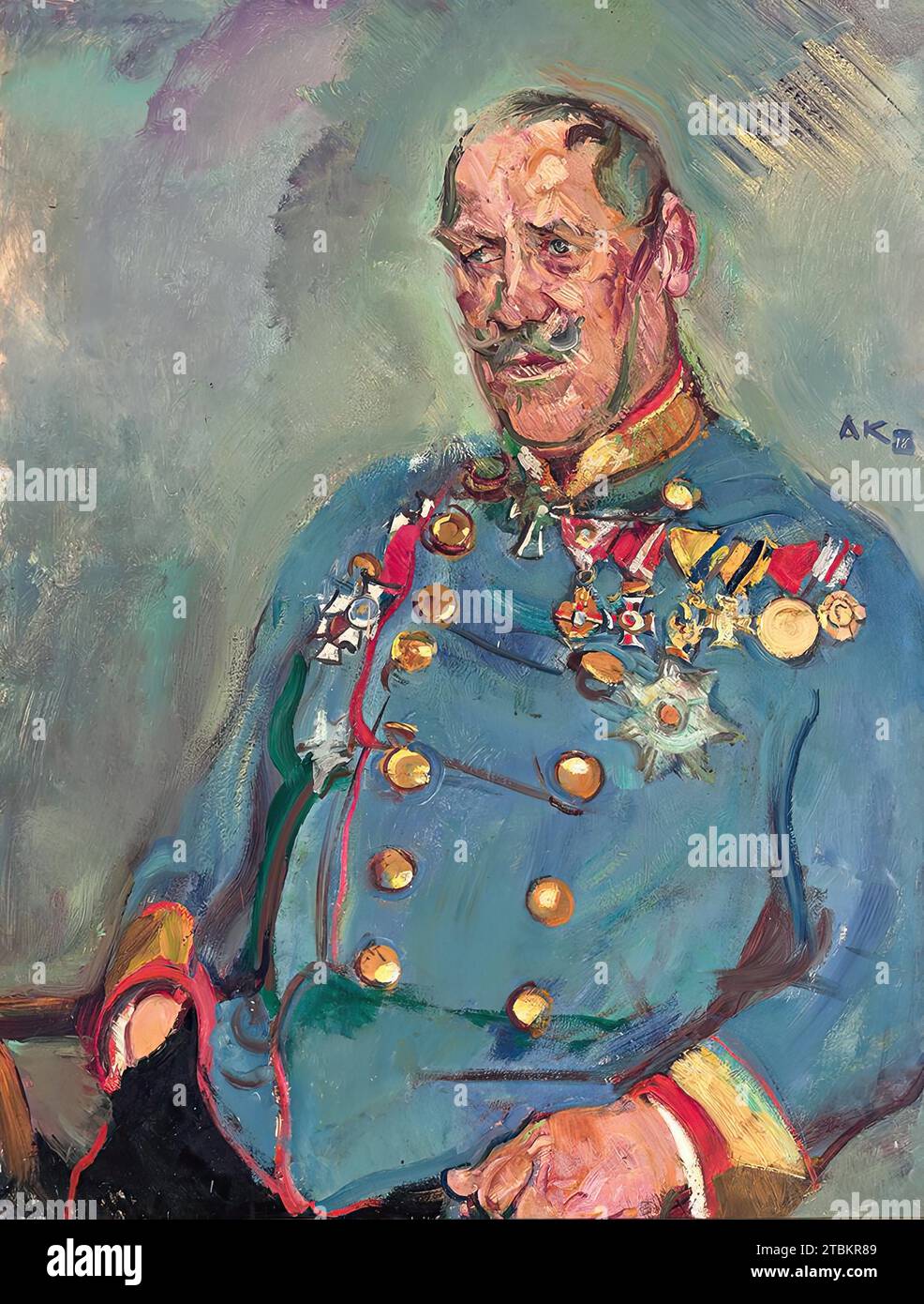 Generale Gottfried Seibt von Ringenhart, 1918. Generale Gottfried Seibt von Ringenhart (1857-1937), generale di fanteria dal 1914. Guidò varie iniziative di soccorso durante la prima guerra mondiale. Era a capo del War Welfare Office. Foto Stock
