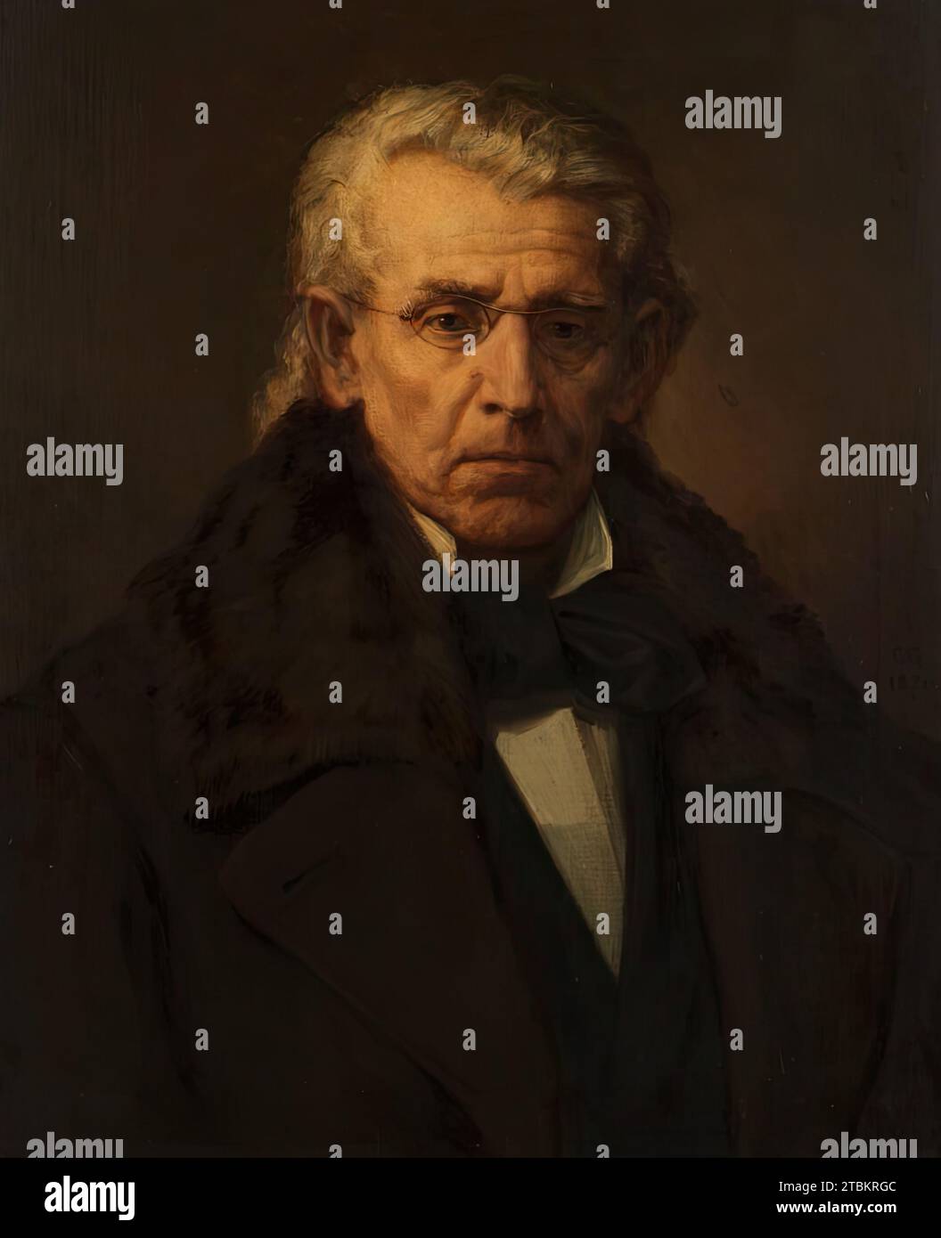 Il pittore Josef von F&#xfc;hrich, 1876. Foto Stock