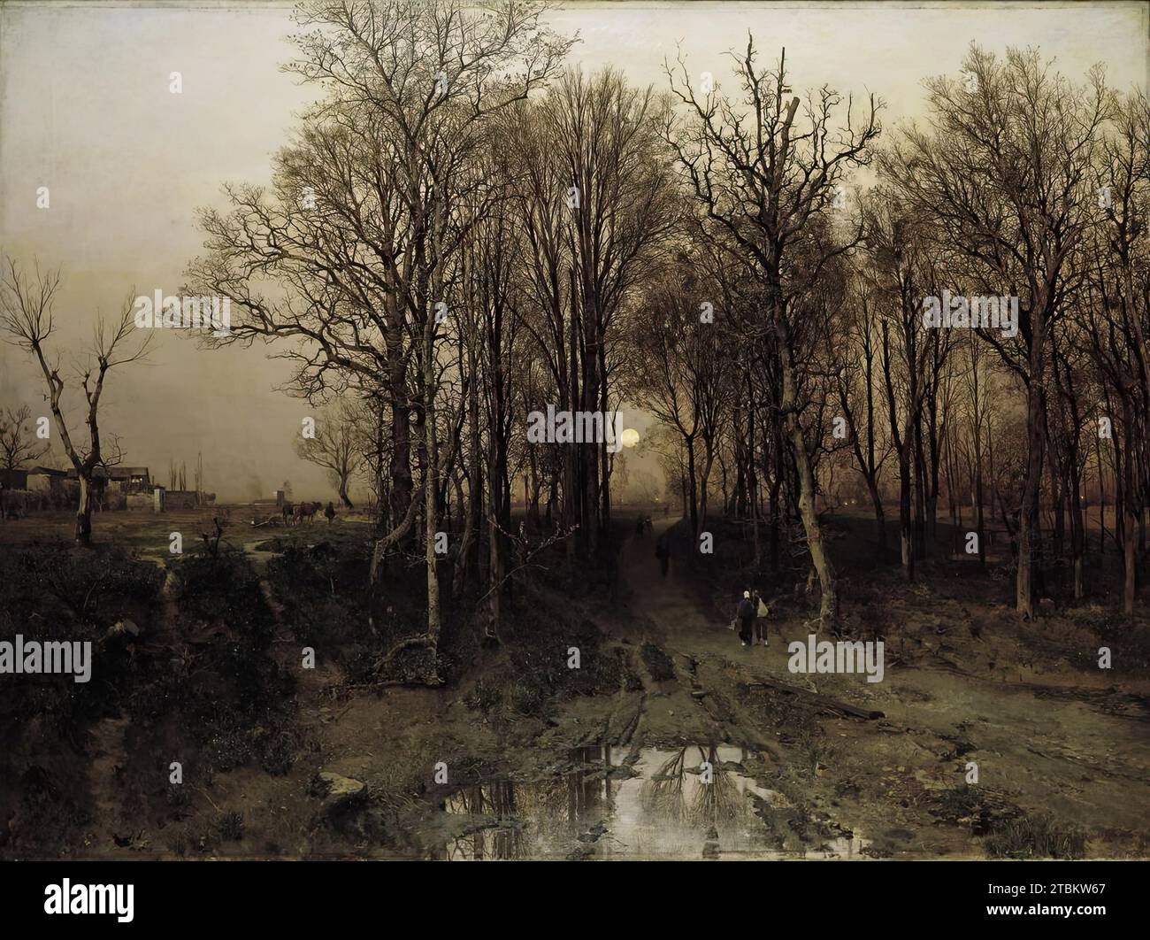 All'inizio della primavera nel Penzinger Au, 1887. Foto Stock