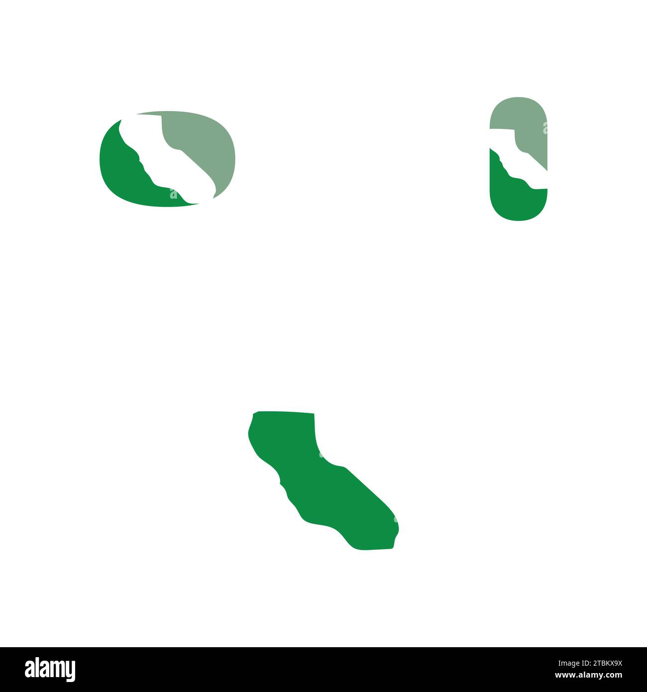 Set di ispirazione per il design del logo icona della mappa di vallejo california Illustrazione Vettoriale