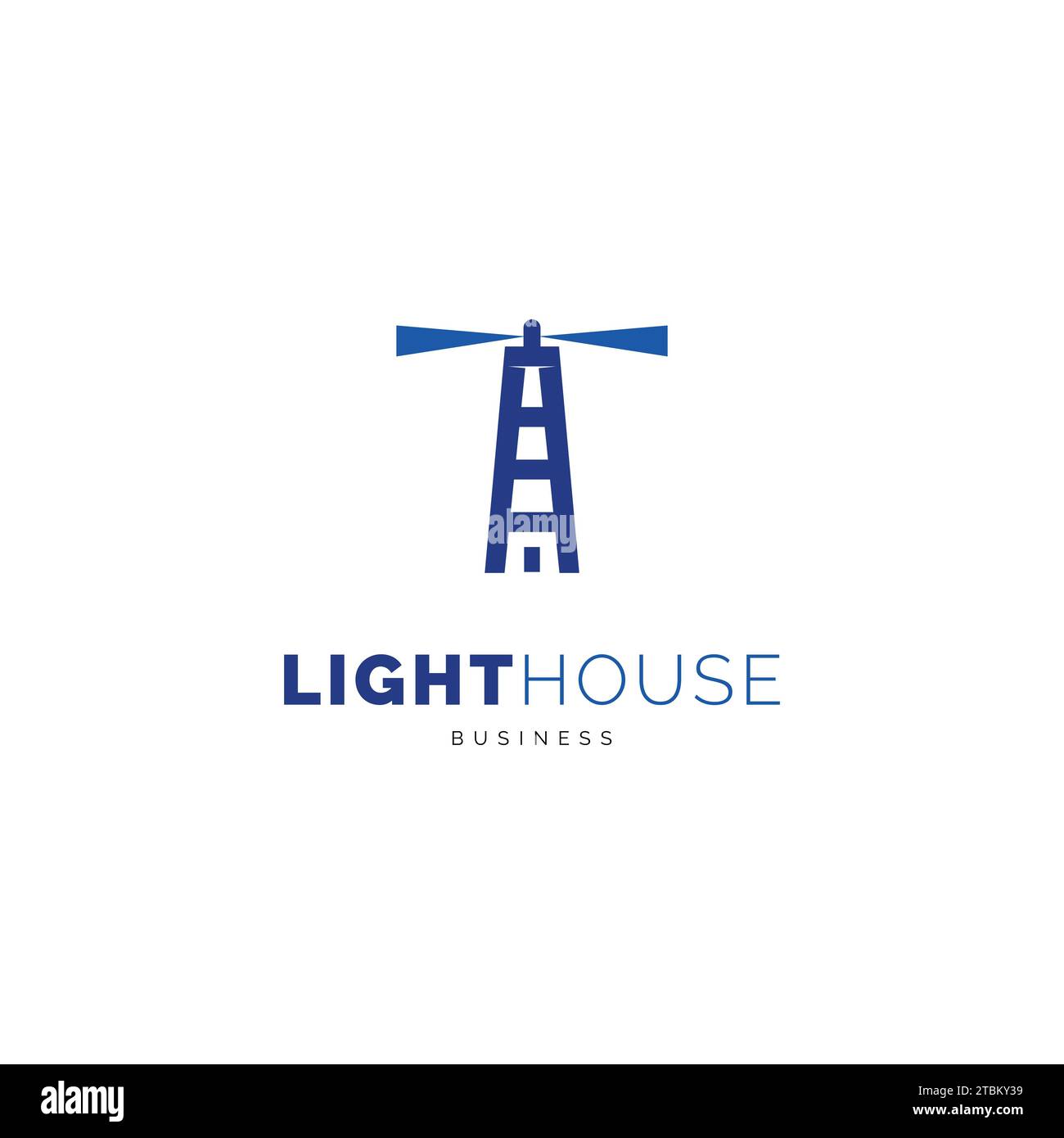 Ispirazione per il design del logo Lighthouse Icon Illustrazione Vettoriale