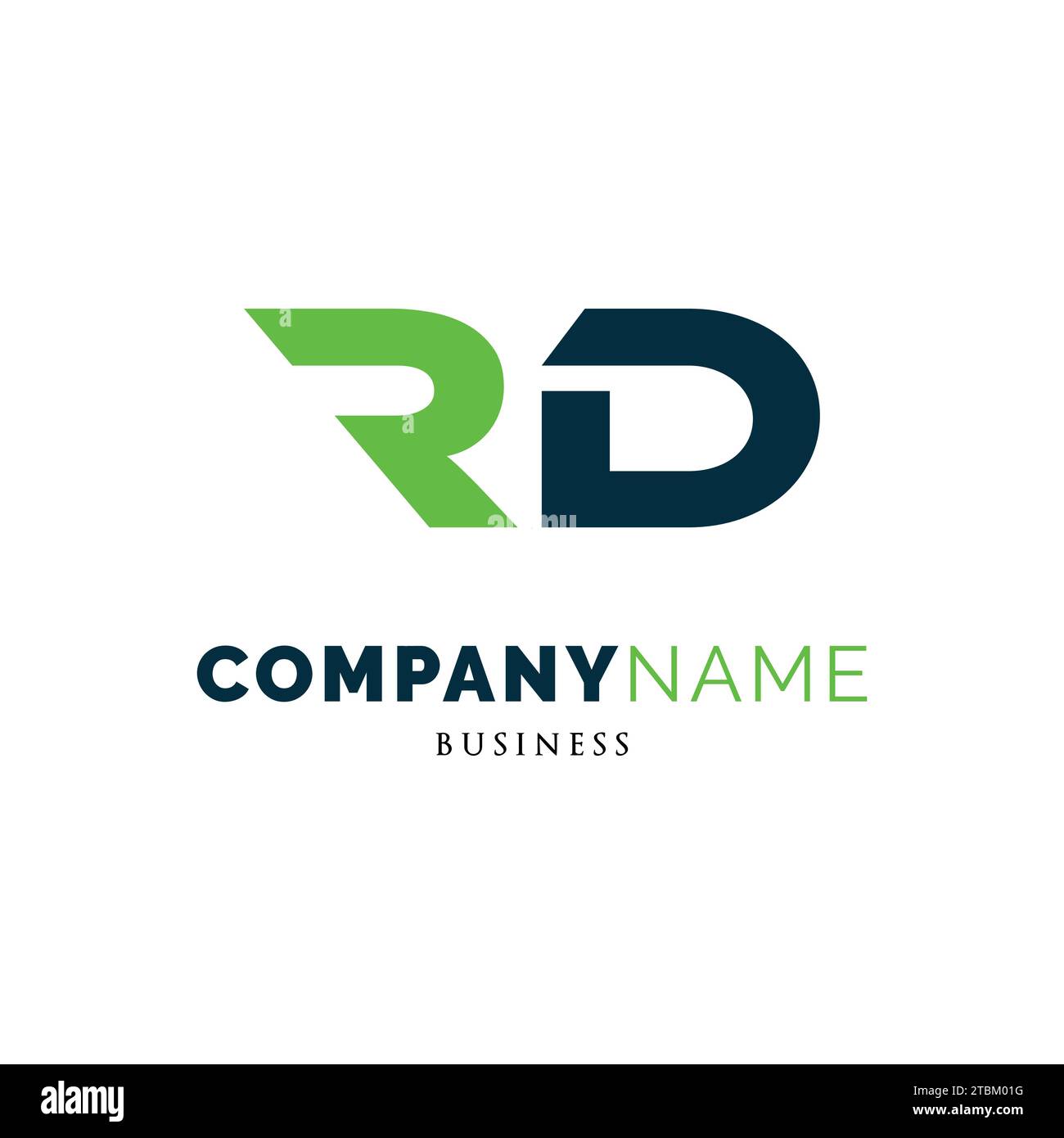 Modello di progettazione logo icona RD lettera iniziale Illustrazione Vettoriale