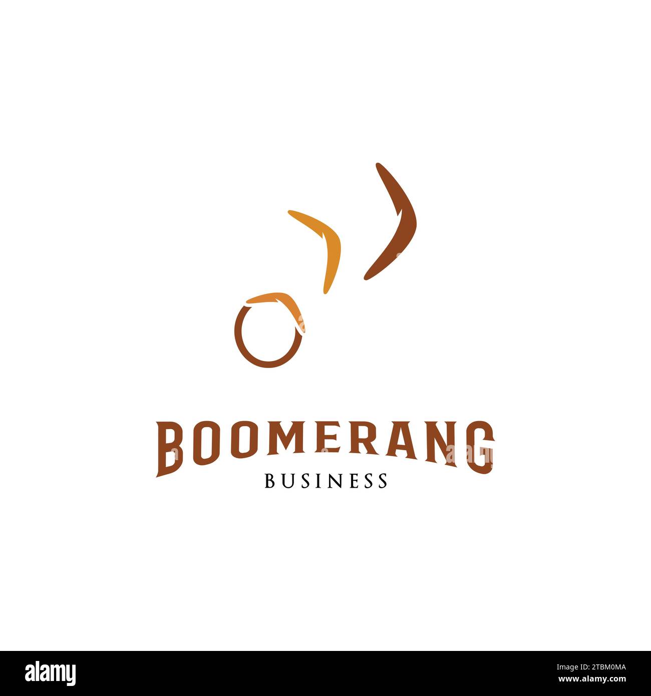 Lettera iniziale o modello di progettazione del logo dell'icona Boomerang Illustrazione Vettoriale
