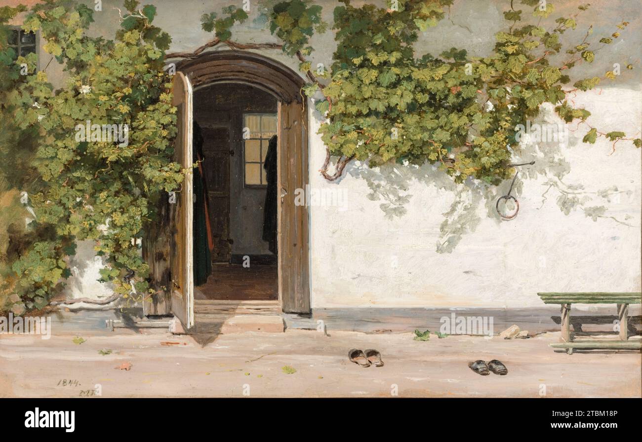 Ingresso ad una locanda nel Praestegarden a Hillested, 1844. Foto Stock