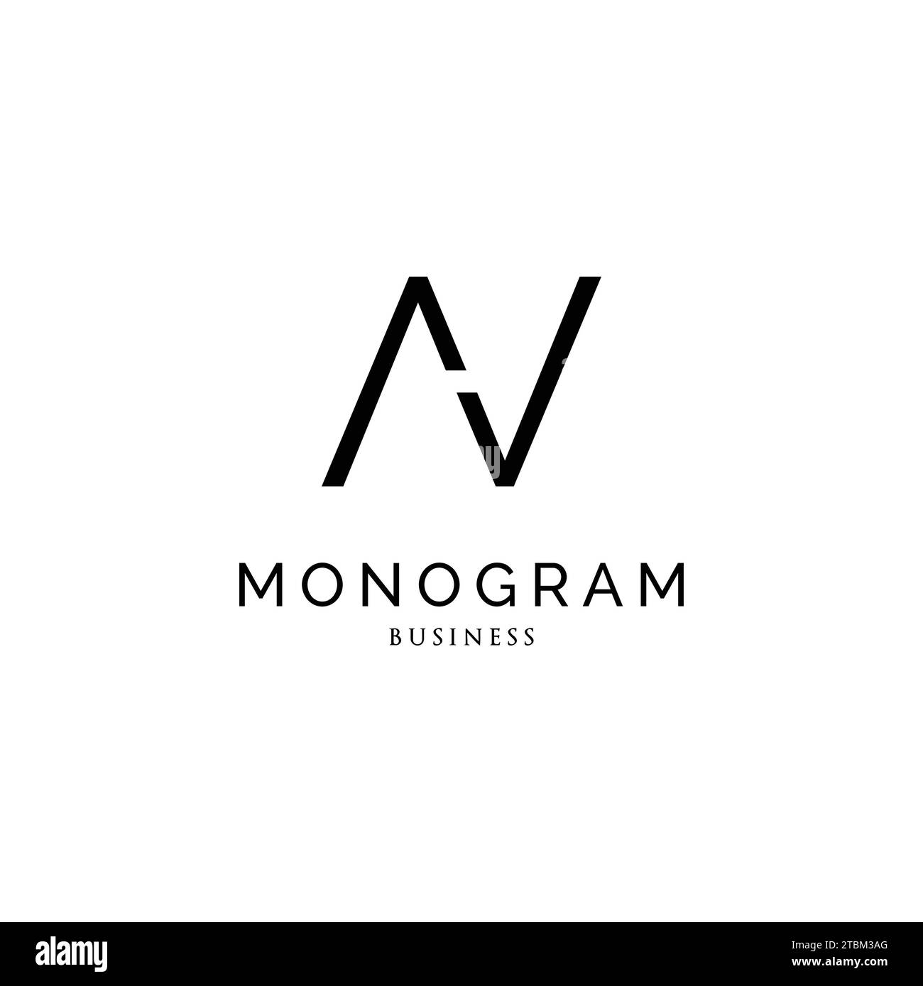 Lettera iniziale AV monogramma logo ispirazione design Illustrazione Vettoriale
