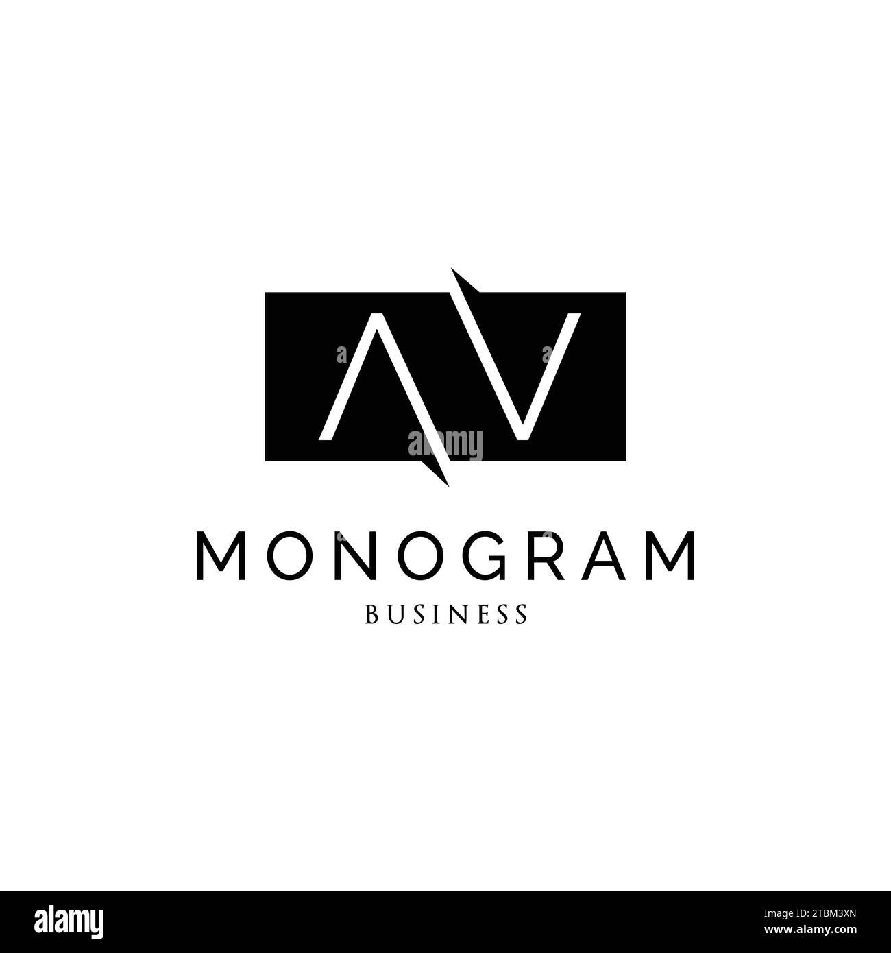 Lettera iniziale AV monogramma logo ispirazione design Illustrazione Vettoriale