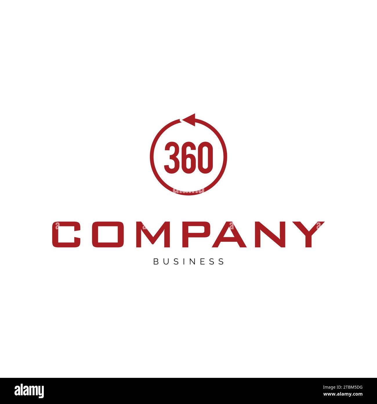 360 modello di progettazione del logo con icona a freccia Illustrazione Vettoriale