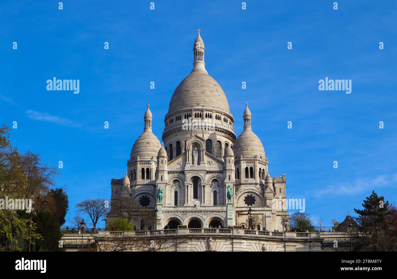 Basilica del Sacro Cuore (Sacré Coeur) in Parigi Francia. Aprile 2019 Foto Stock