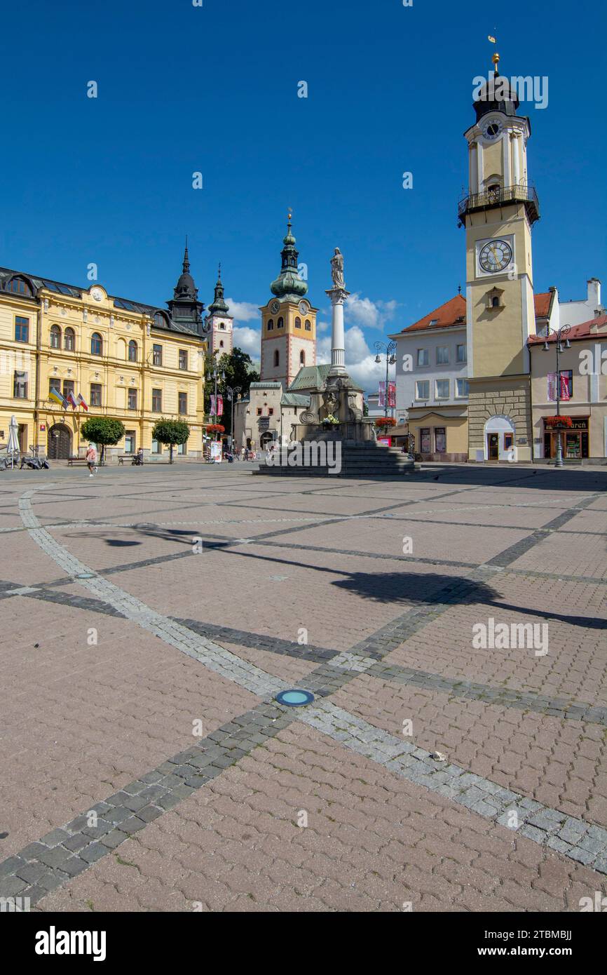 Piazza nazionale della rivolta slovacca (Piazza SNP) . Banska Bystrica. Slovacchia Foto Stock