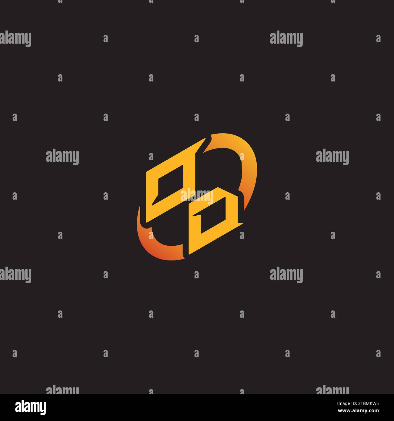 FAI LA combinazione di iniziali univoche con il logo per il team di gioco, youtube, Twitch Illustrazione Vettoriale